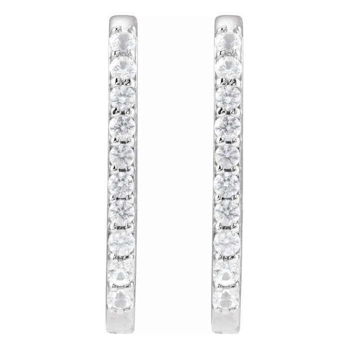 14mm Hoop Earrings 14K Gold