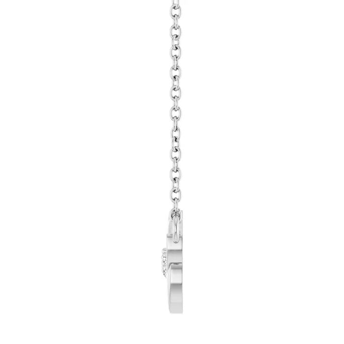 Accented Leaf Pendant Necklace 14K Yellow, White or Rose Gold