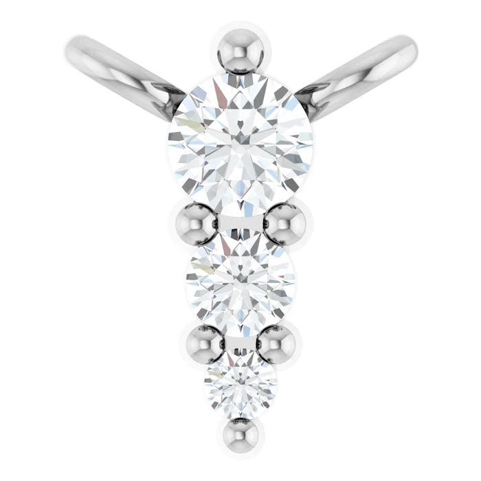 0.05 CTW Lab-Grown Diamond Graduated Necklace 14K Gold