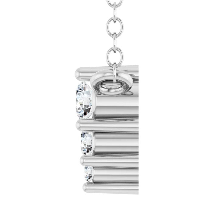 0.05 CTW Lab-Grown Diamond Graduated Necklace 14K Gold