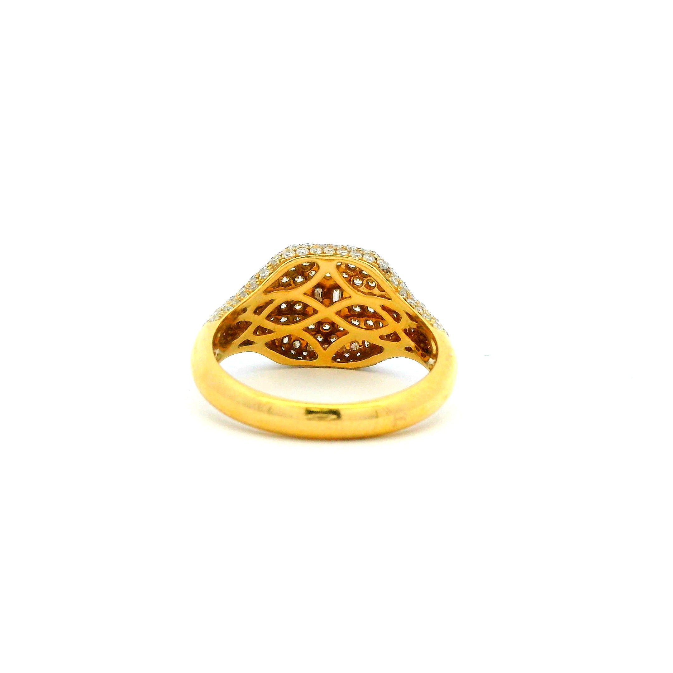 Baguette-Cut Diamond Pavé Statement Ring