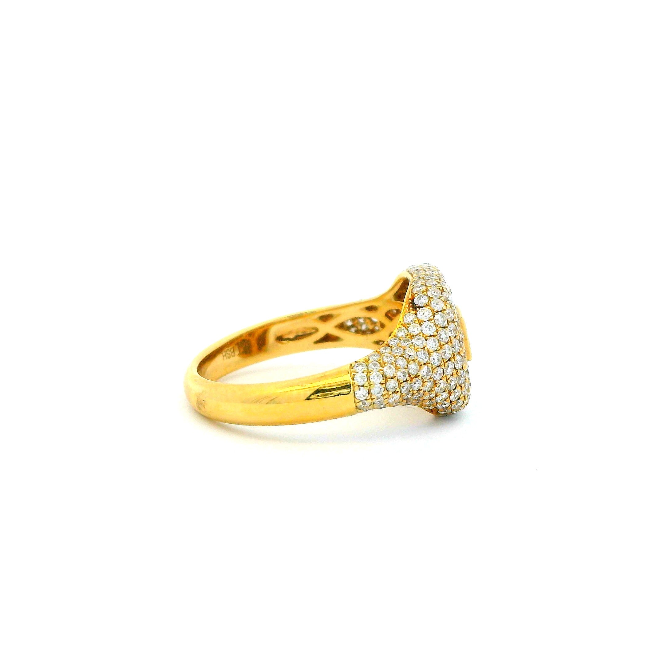 Baguette-Cut Diamond Pavé Statement Ring