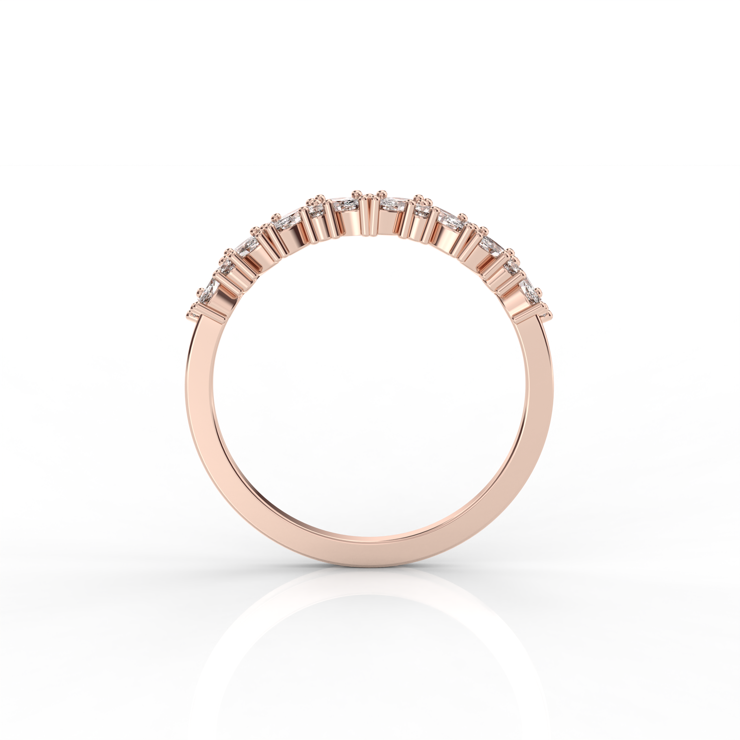 The Kai Marquise Cut and Round Brilliant Cut Natural Diamond Ring