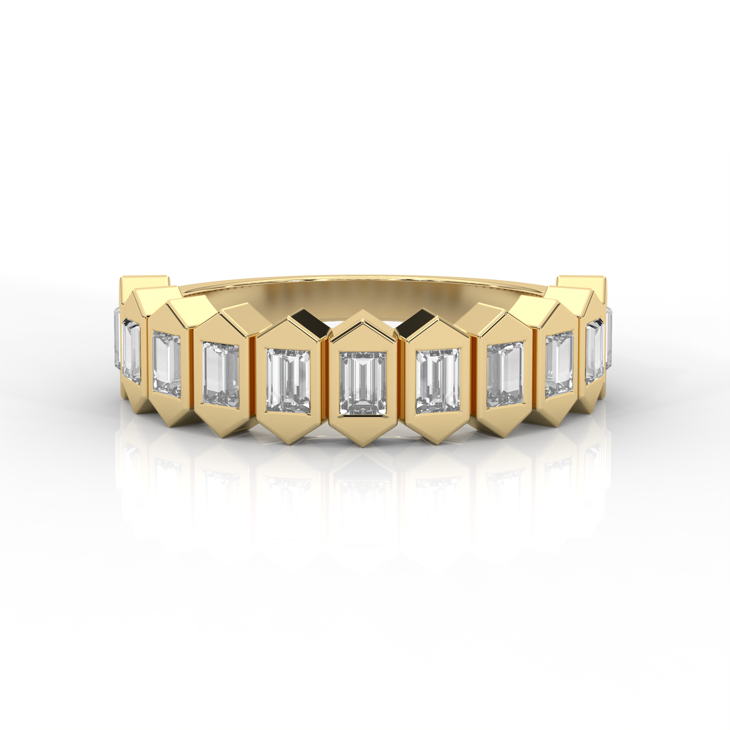 The Aria Baguette Cut Natural Diamond Ring
