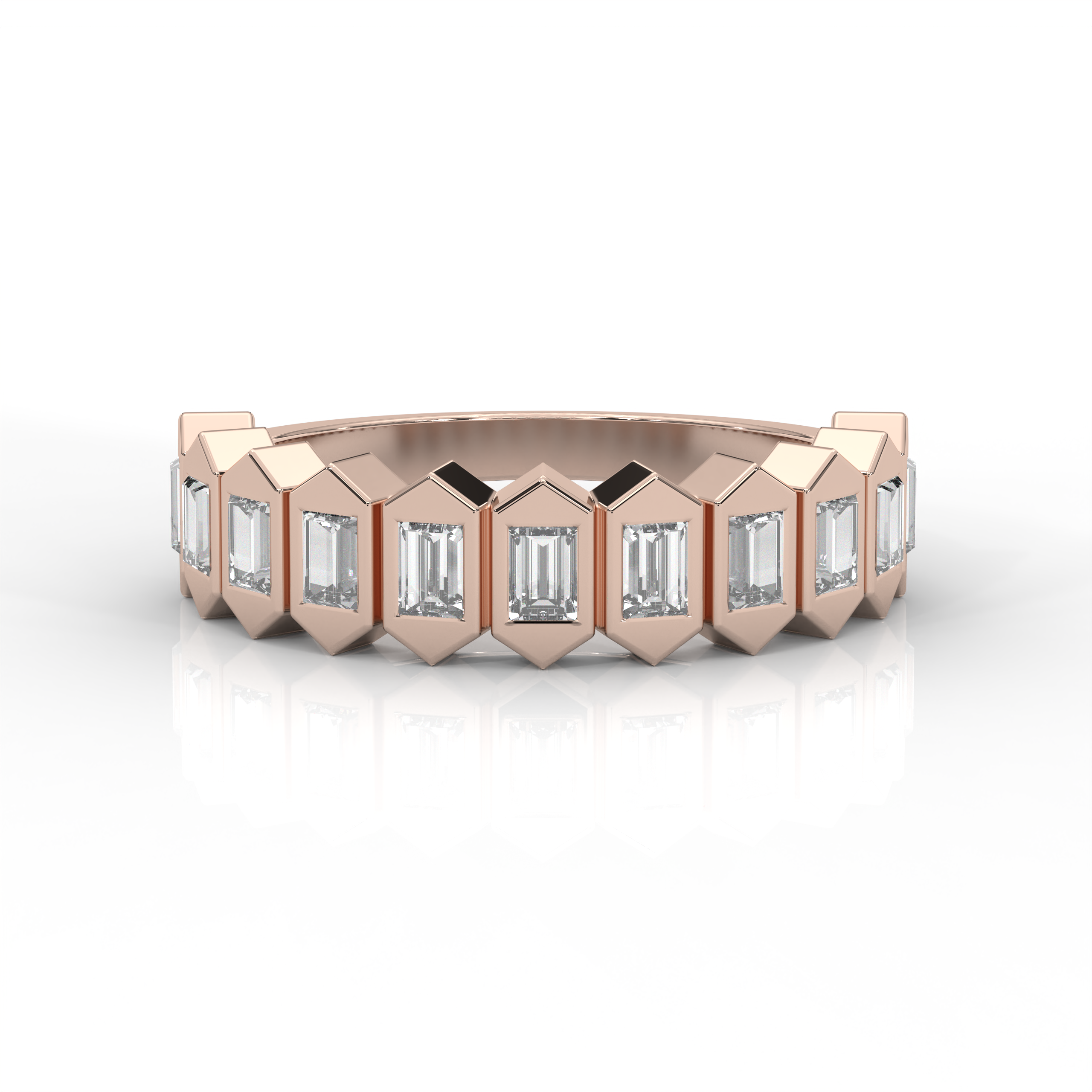 The Aria Baguette Cut Natural Diamond Ring