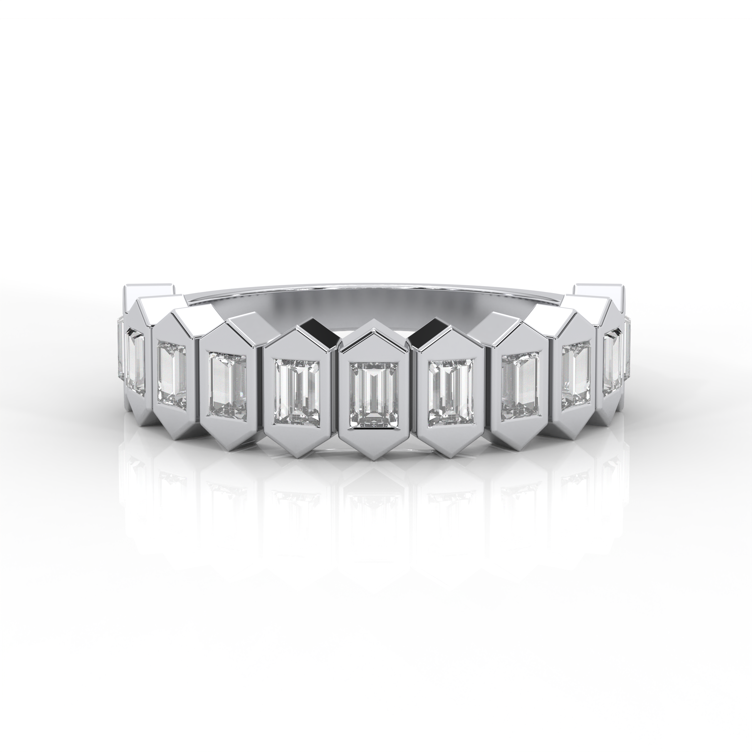 The Aria Baguette Cut Natural Diamond Ring