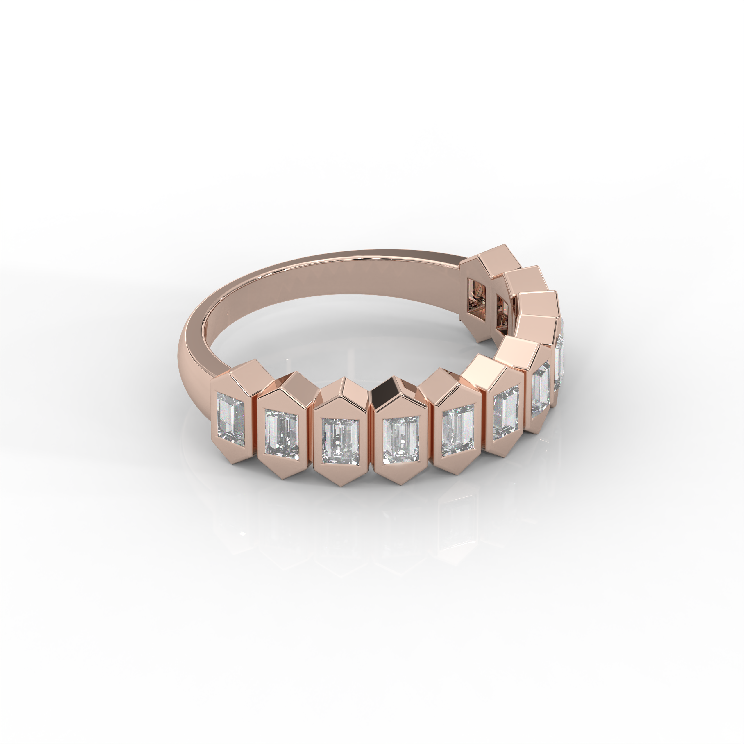 The Aria Baguette Cut Natural Diamond Ring