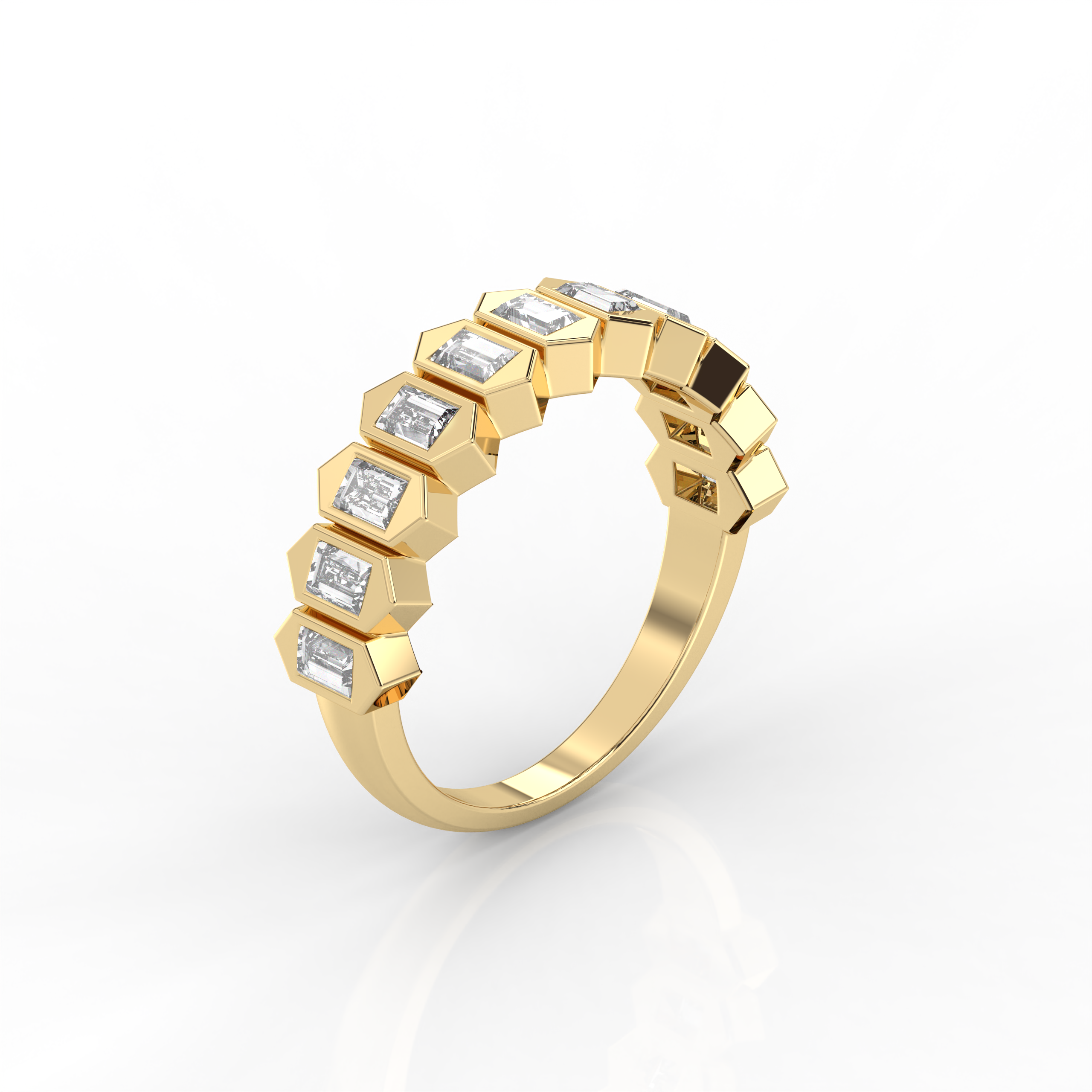 The Aria Baguette Cut Natural Diamond Ring