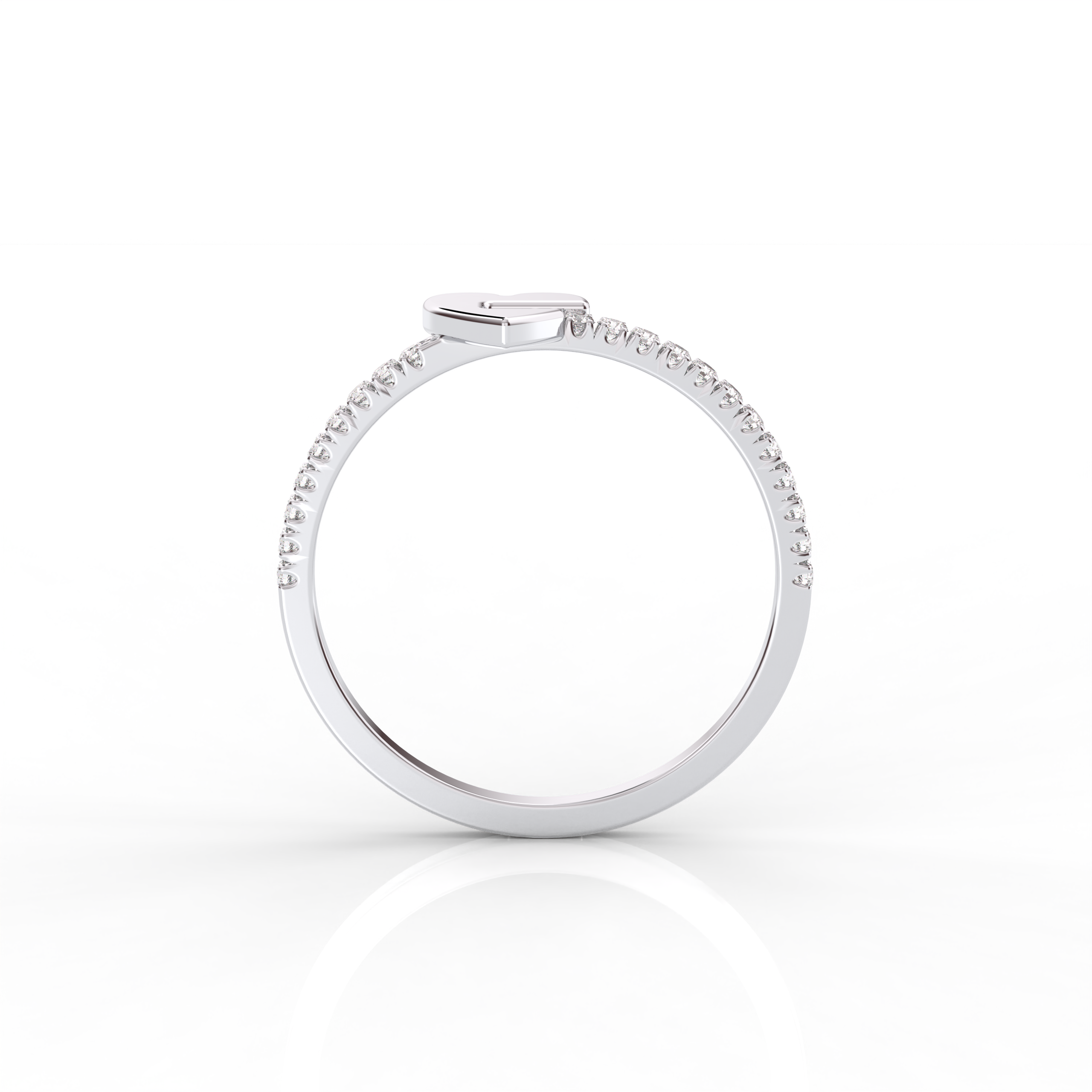 The Amar Round Brilliant Cut Heart Design Natural Diamond Ring