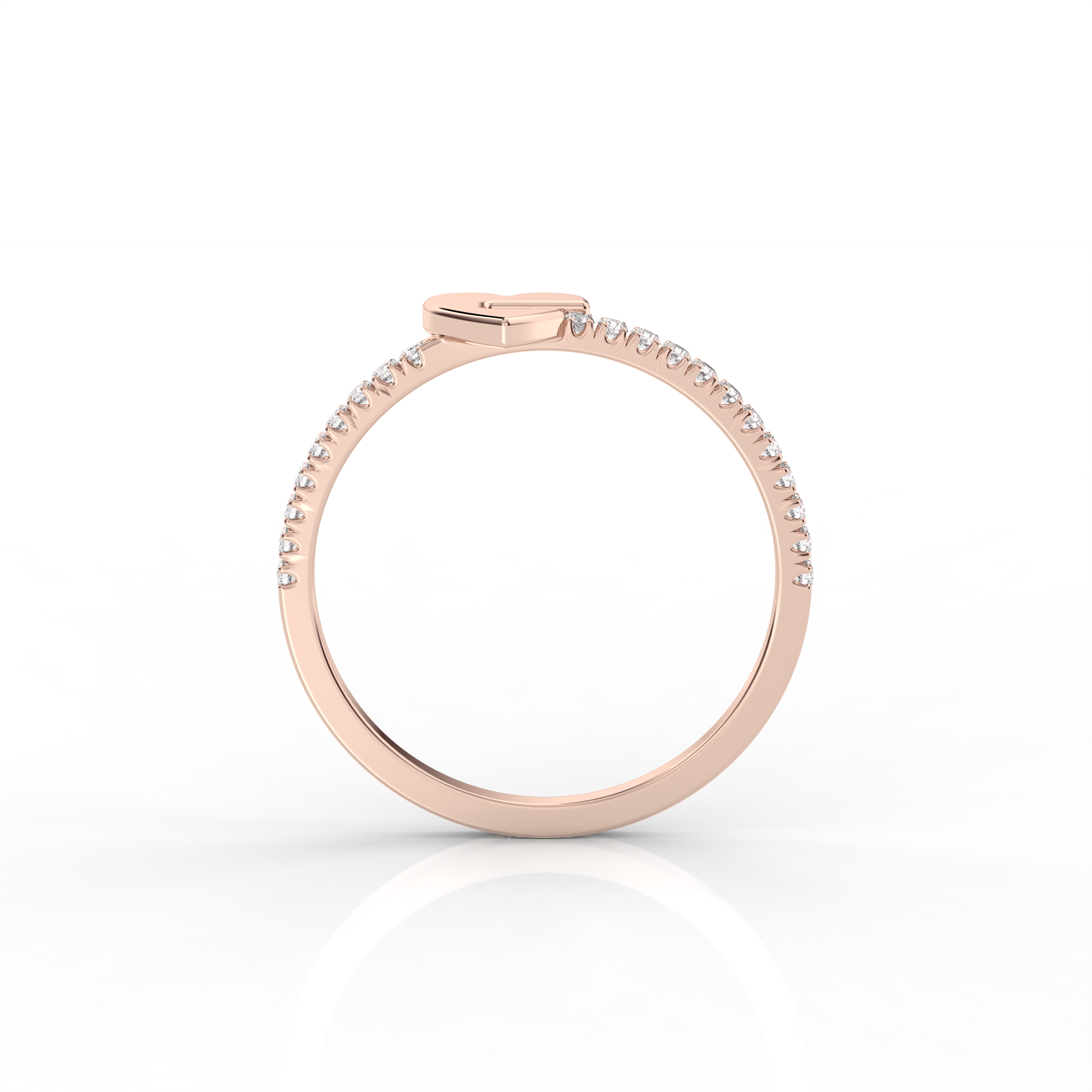 The Amar Round Brilliant Cut Heart Design Natural Diamond Ring