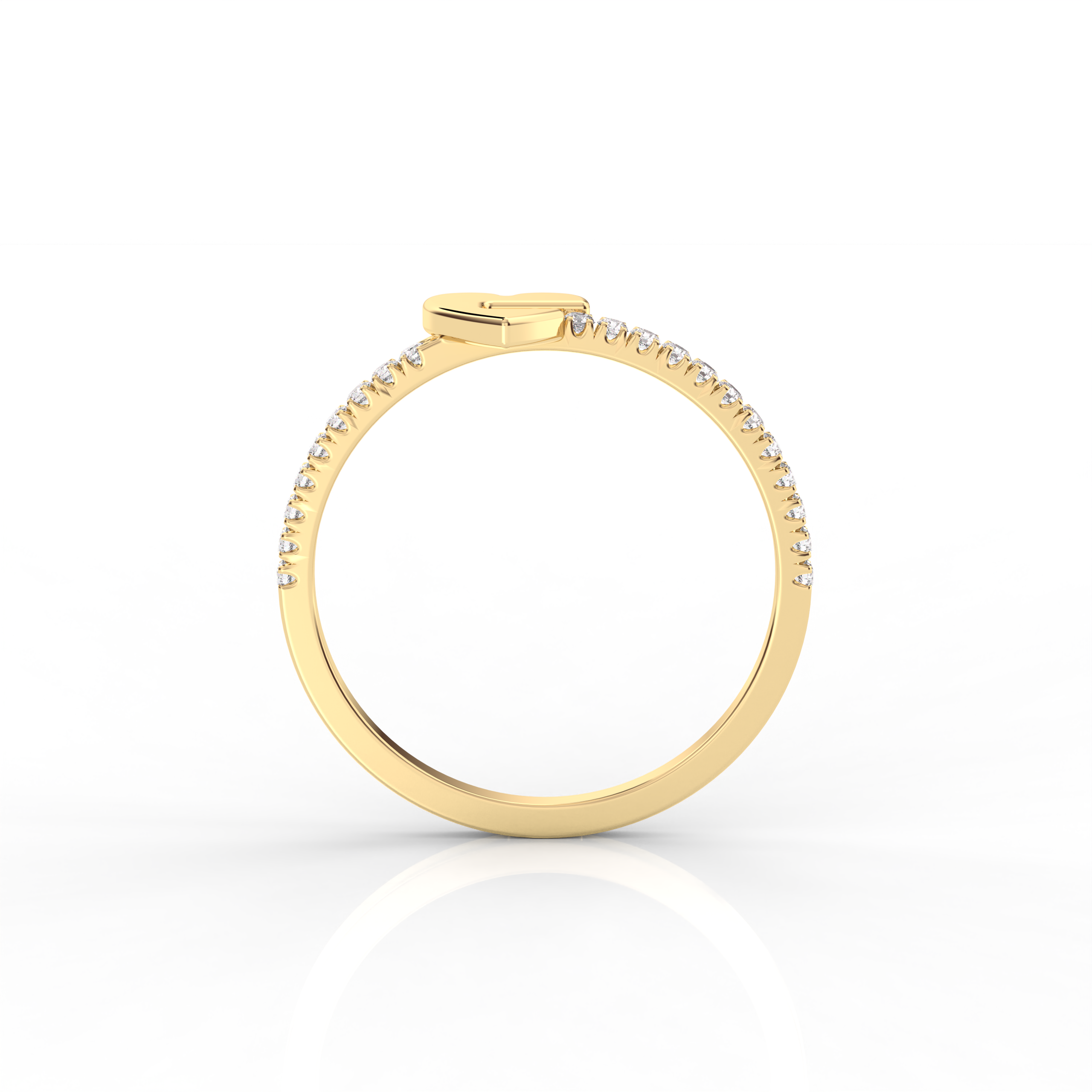 The Amar Round Brilliant Cut Heart Design Natural Diamond Ring