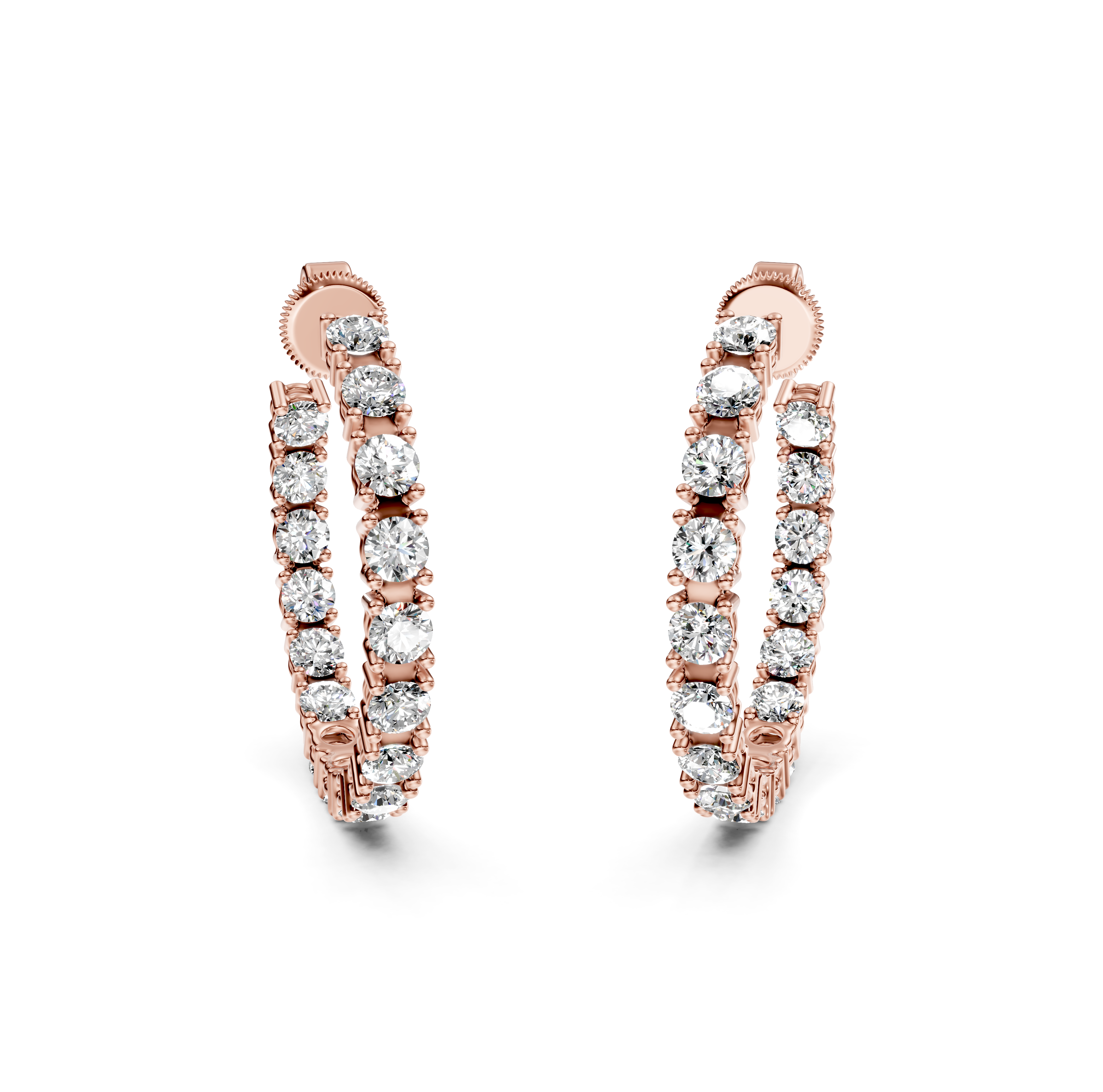 Inside-Out Diamond Hoop Earrings