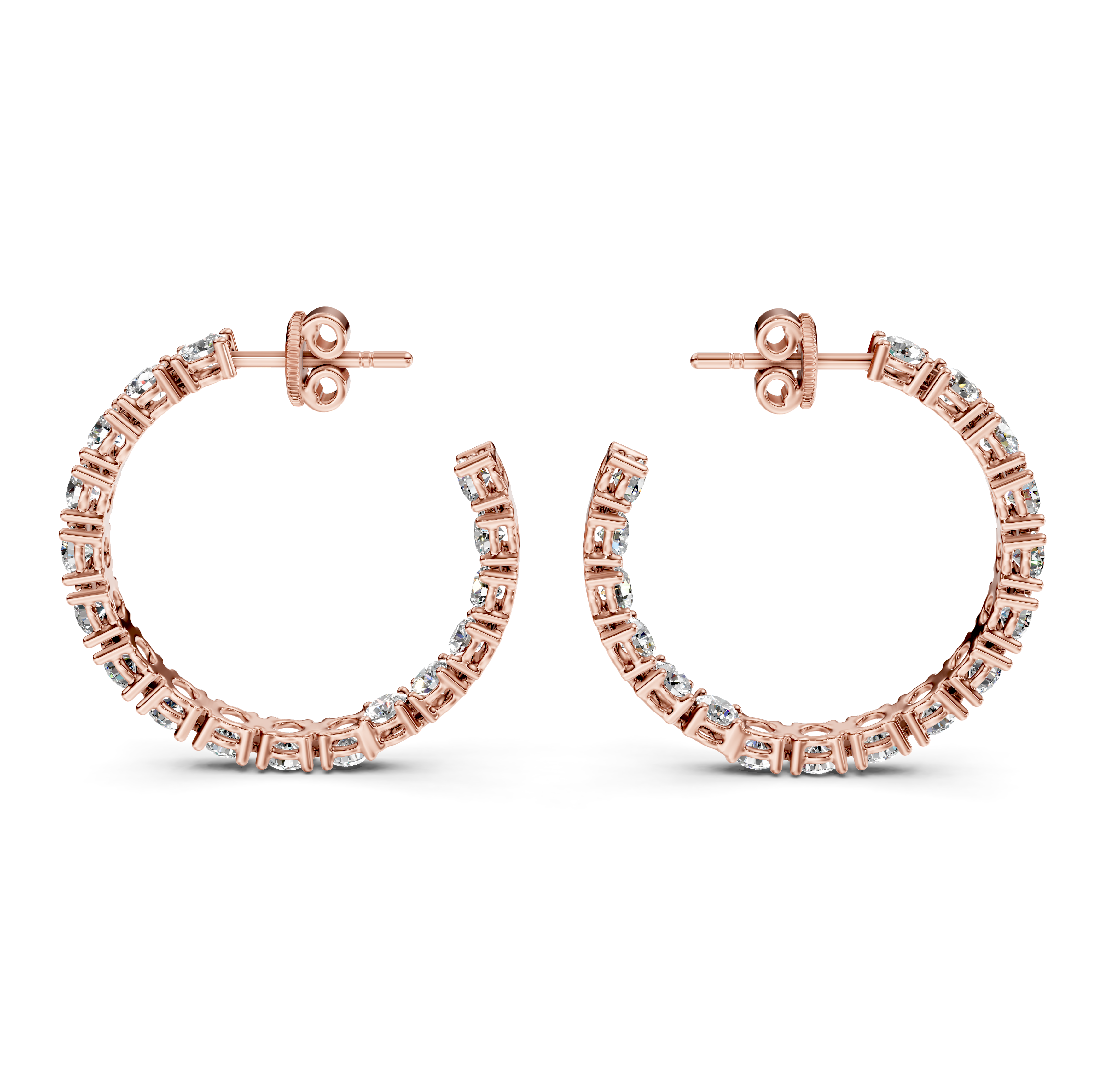 Inside-Out Diamond Hoop Earrings