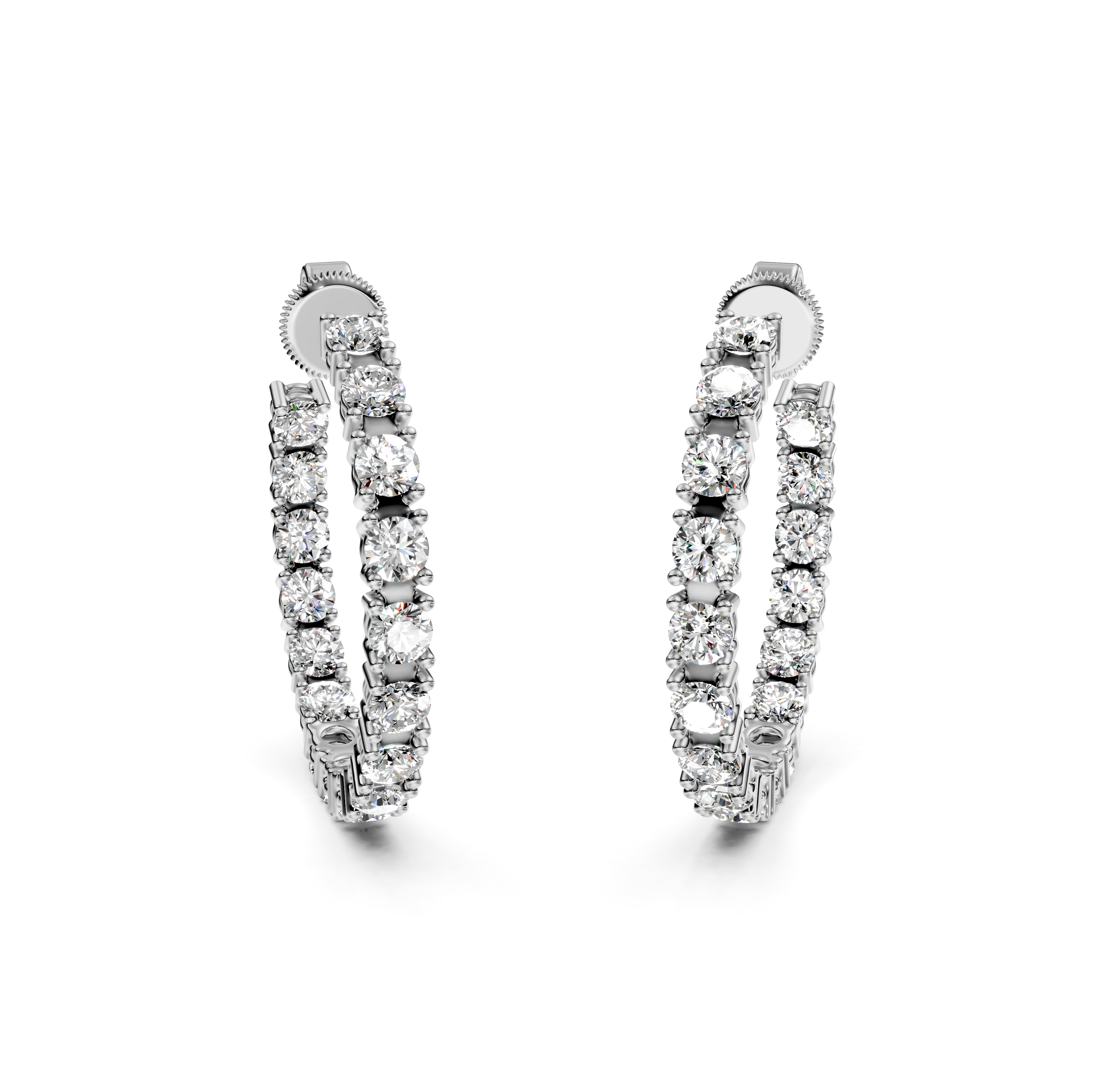 Inside-Out Diamond Hoop Earrings