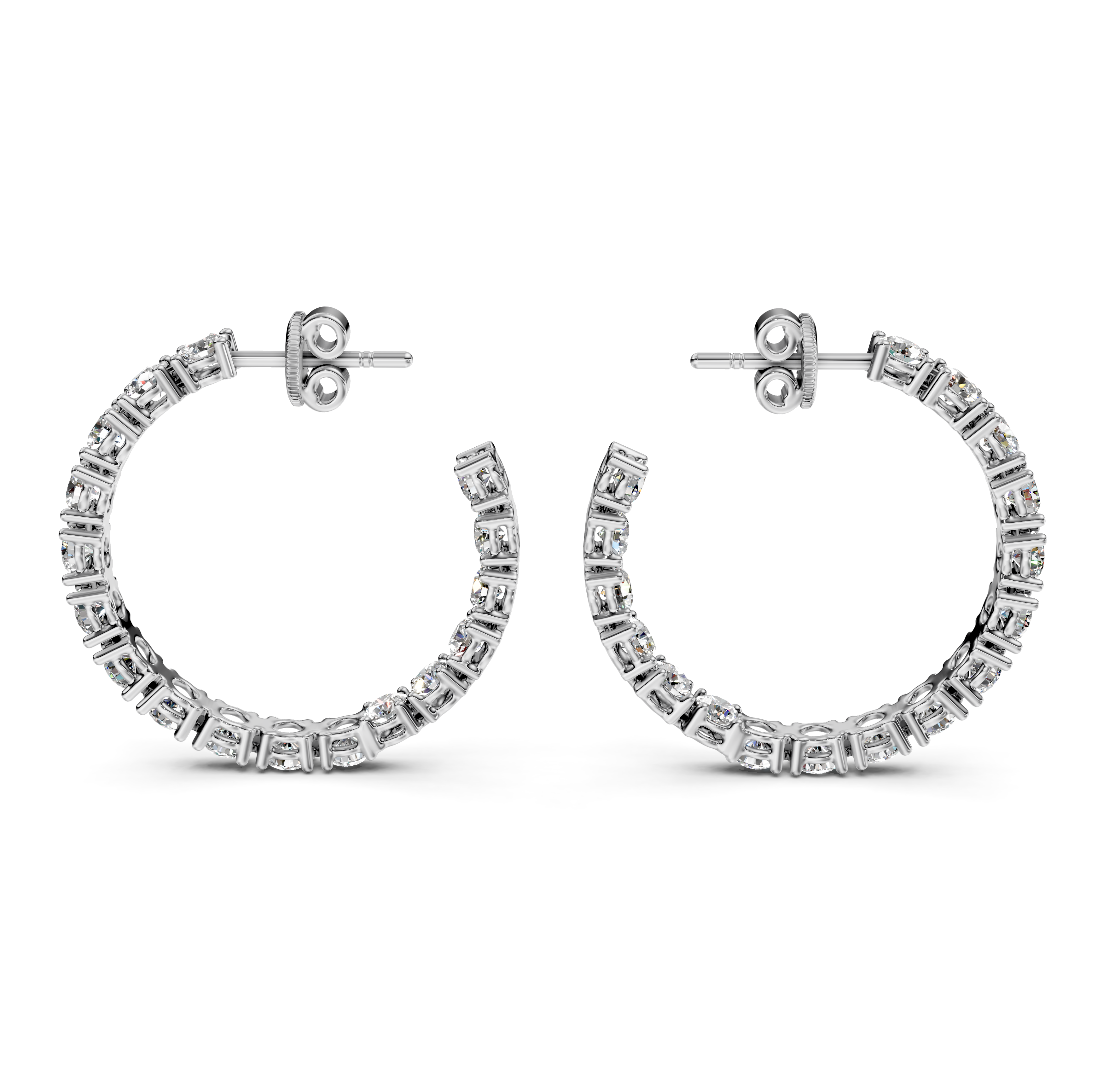 Inside-Out Diamond Hoop Earrings