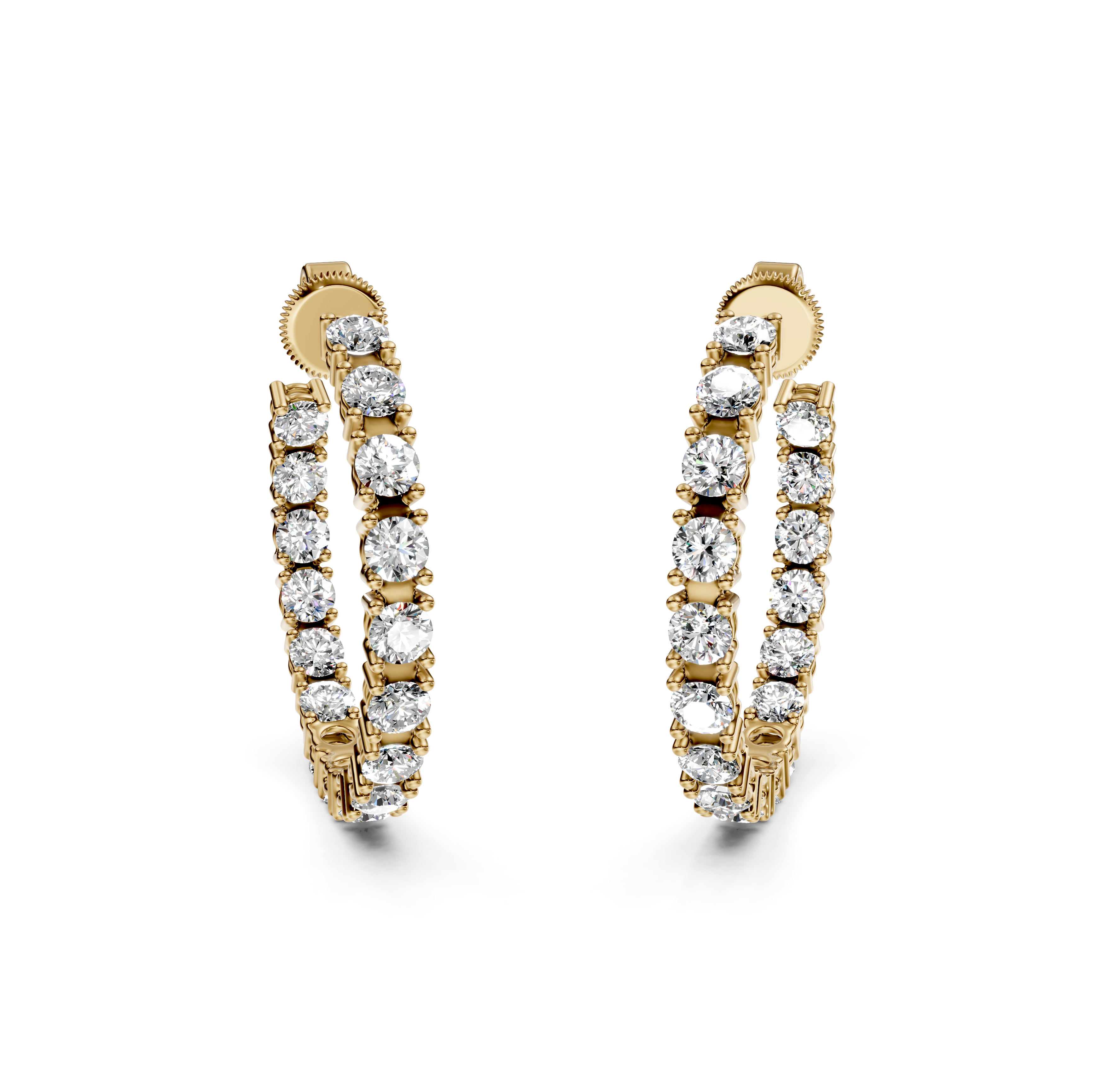 Inside-Out Diamond Hoop Earrings