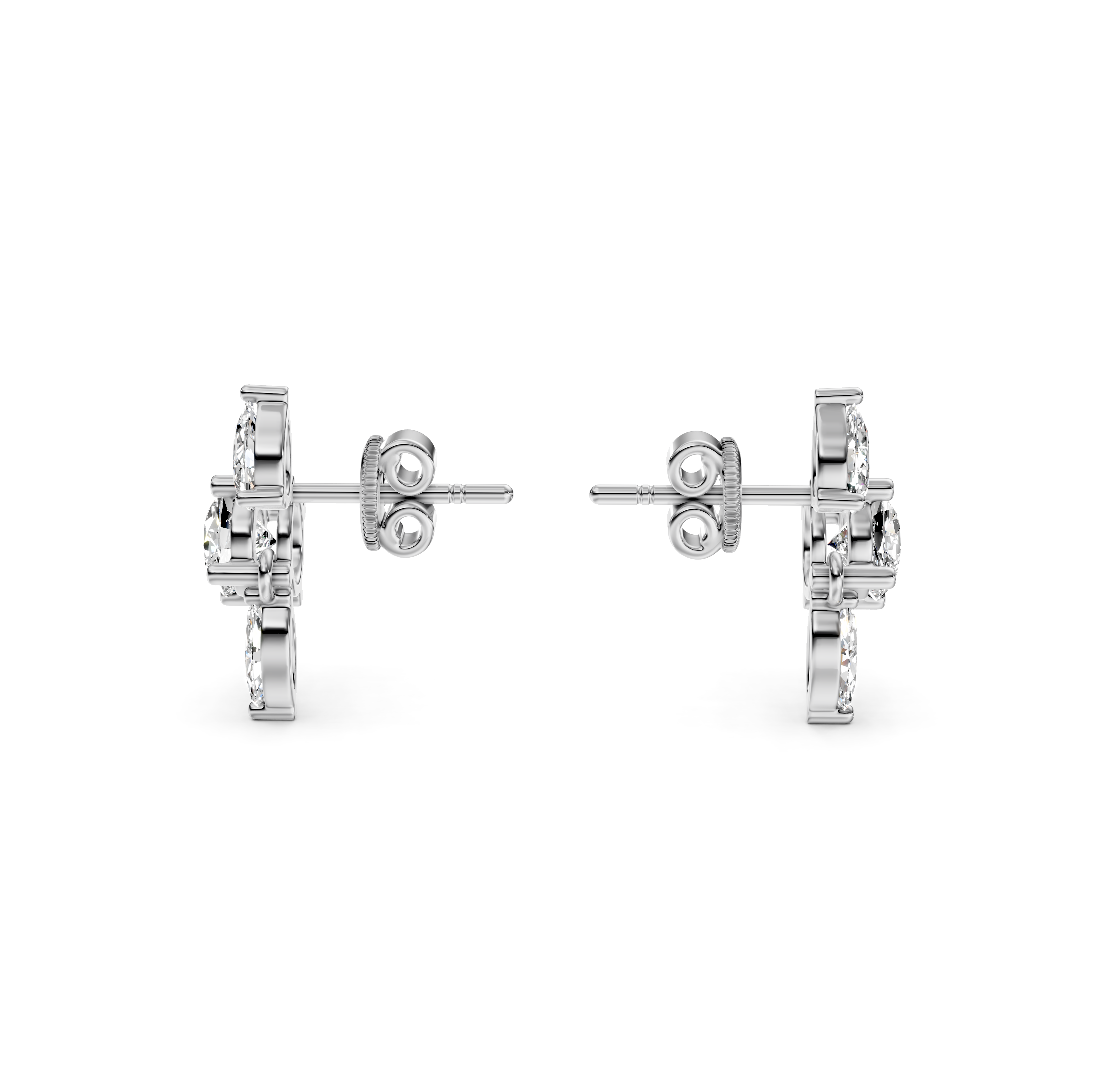Multi-Cut Diamond Stud Earrings