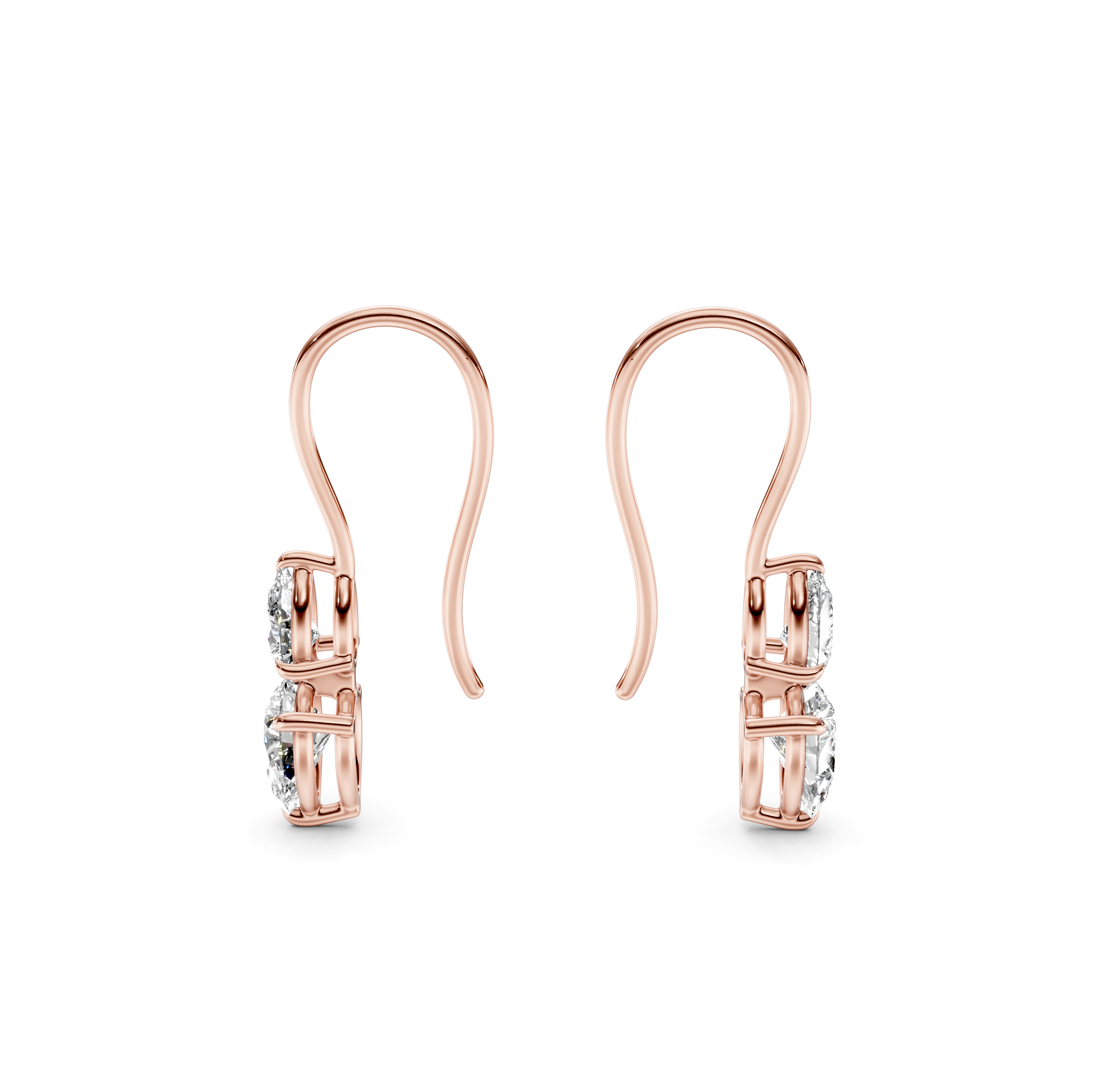 Pear Cut Drop Diamond Earrings