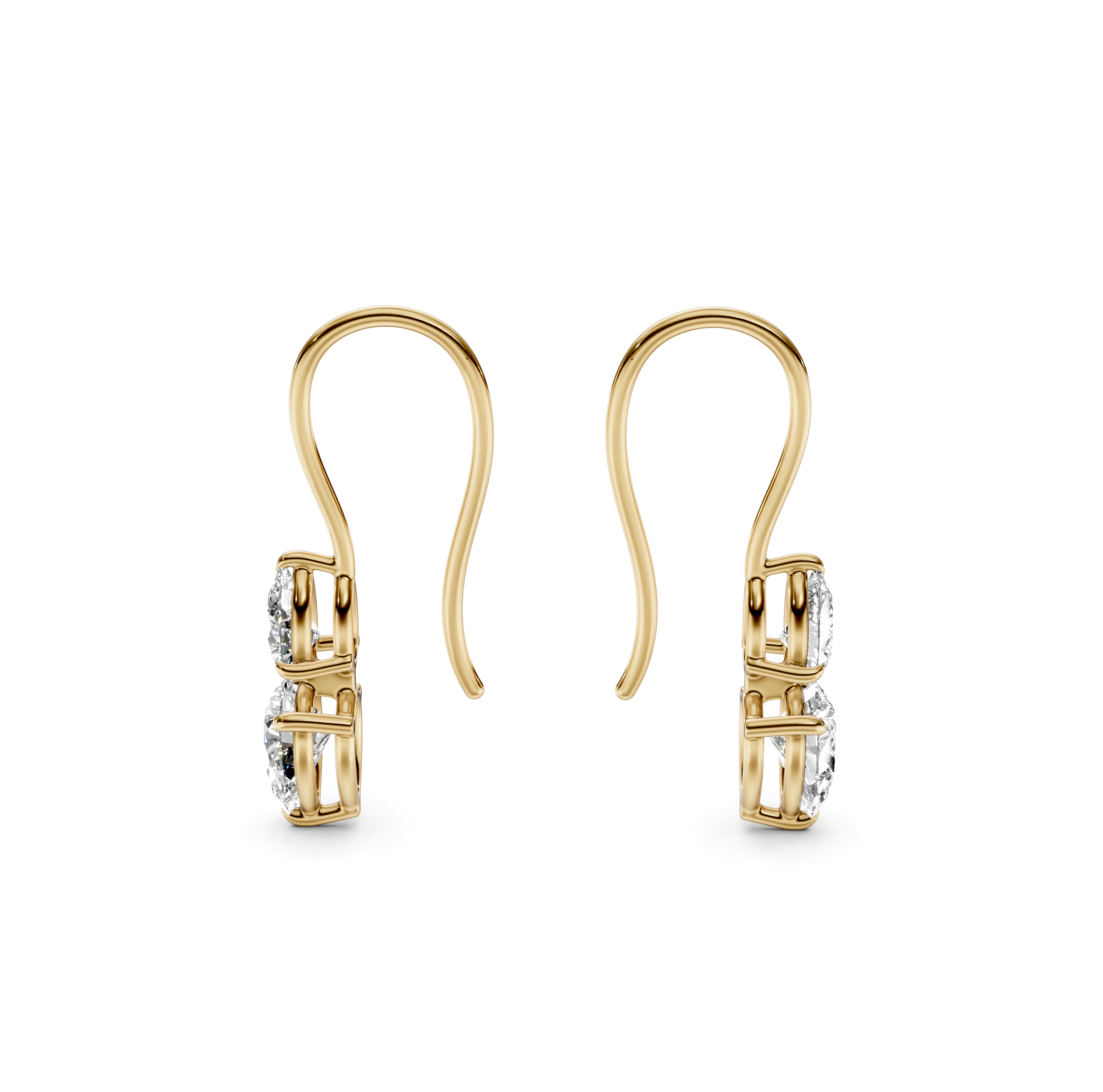 Pear Cut Drop Diamond Earrings