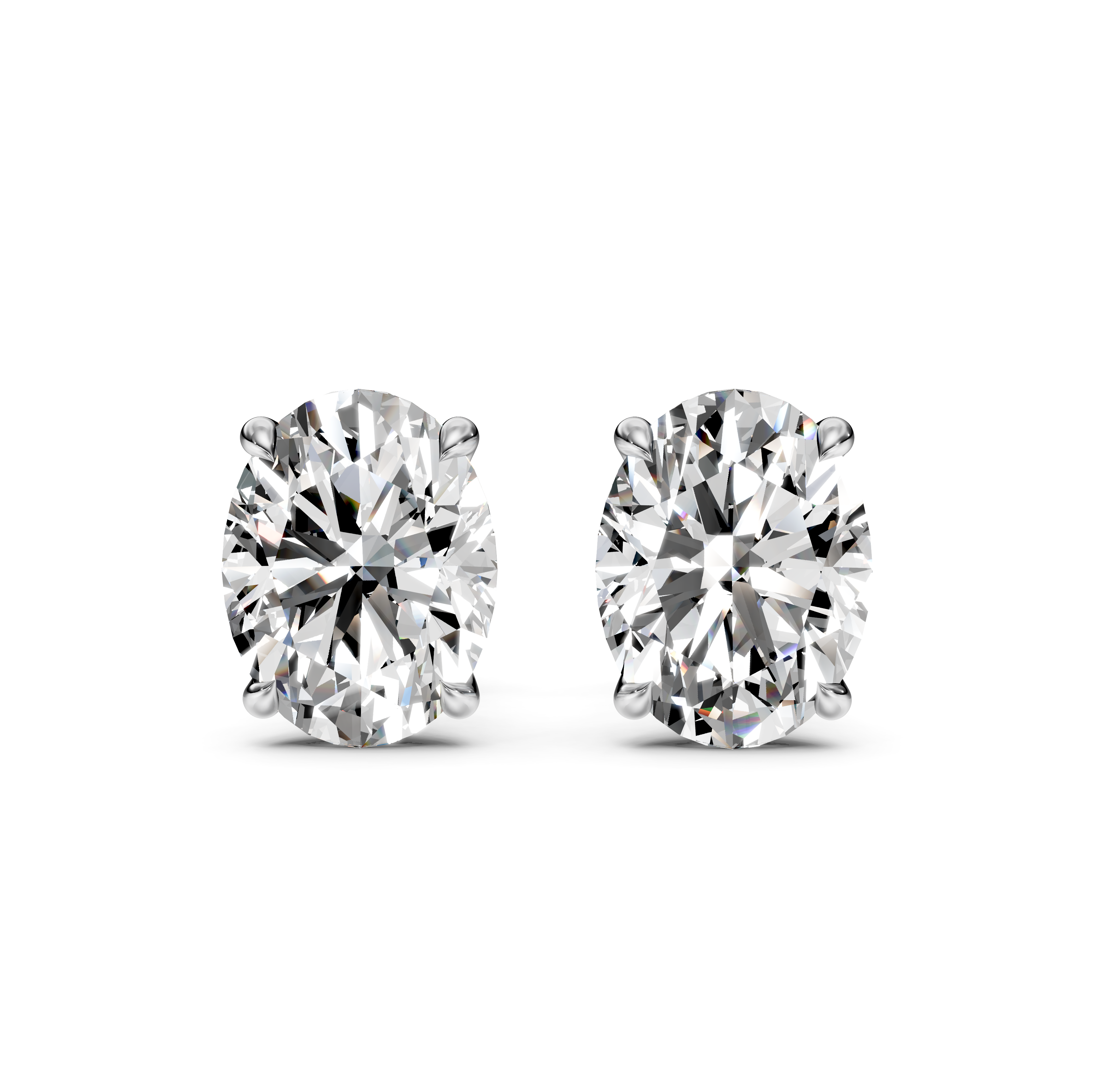 Oval Cut Diamond Stud Earrings
