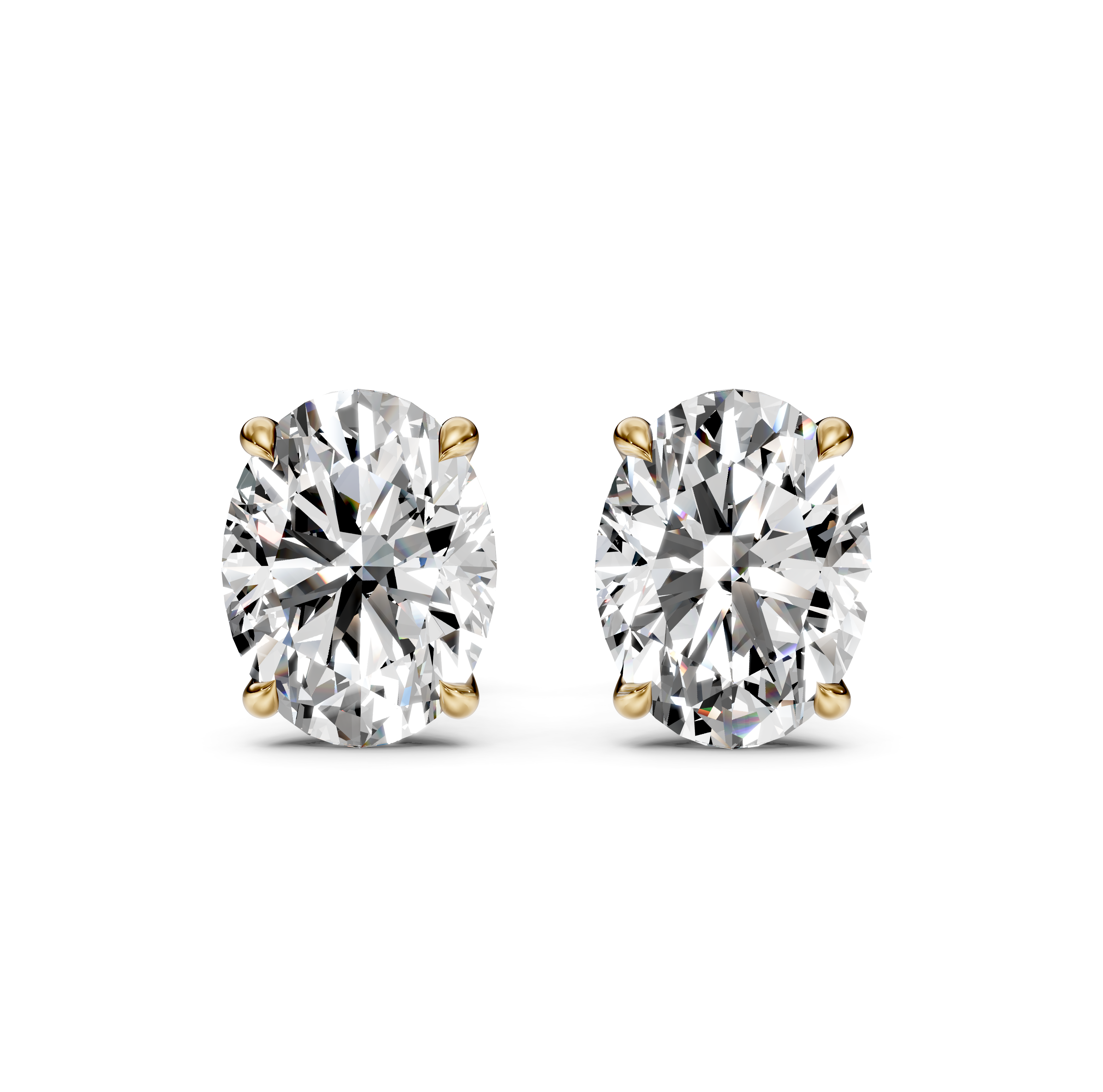 Oval Cut Diamond Stud Earrings
