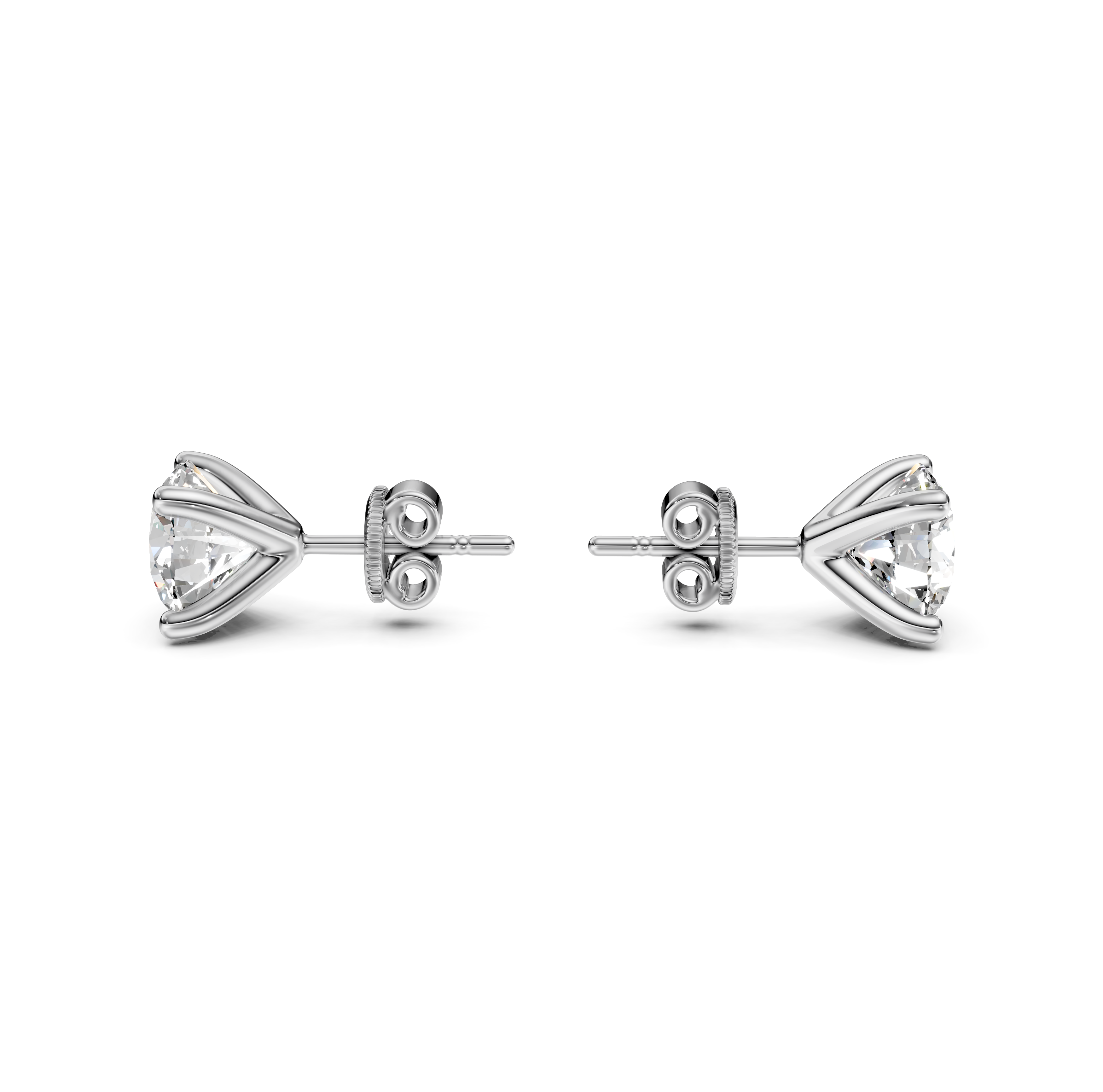 Round Cut Diamond Stud Earrings