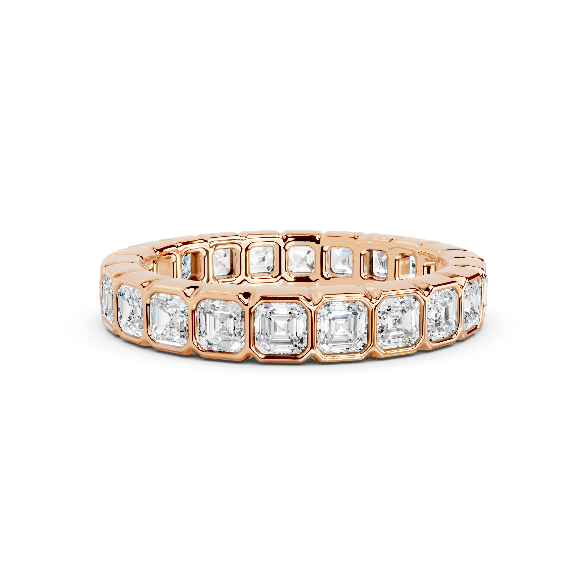 Asscher Cut Bezel Eternity Band
