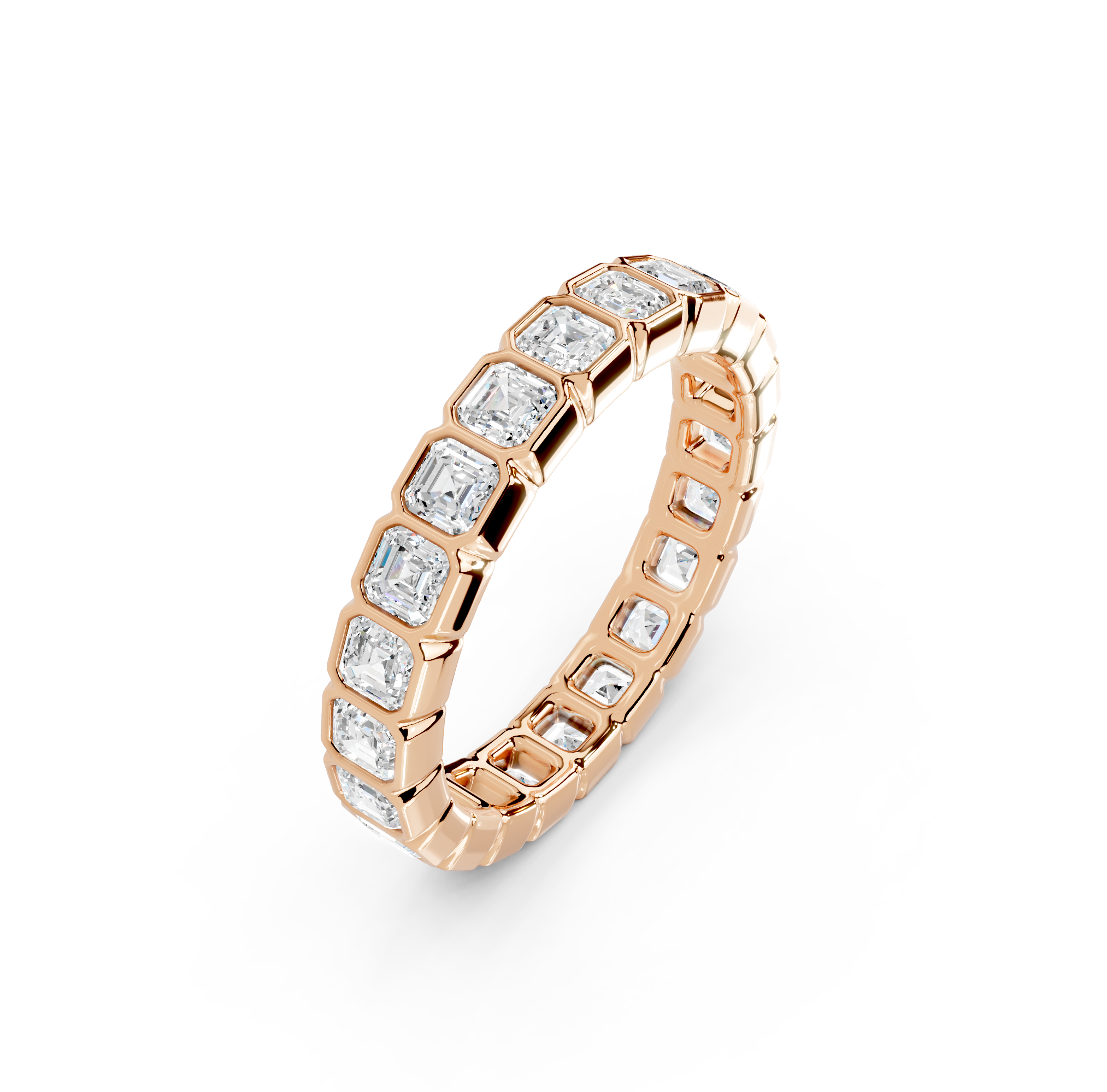 Asscher Cut Bezel Eternity Band