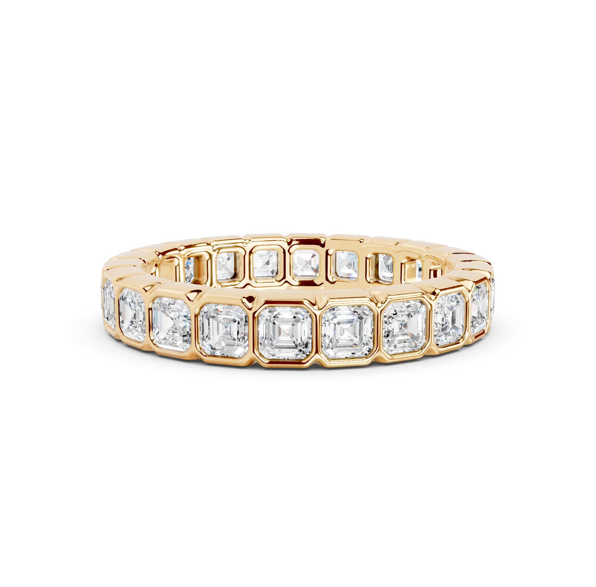 Asscher Cut Bezel Eternity Band
