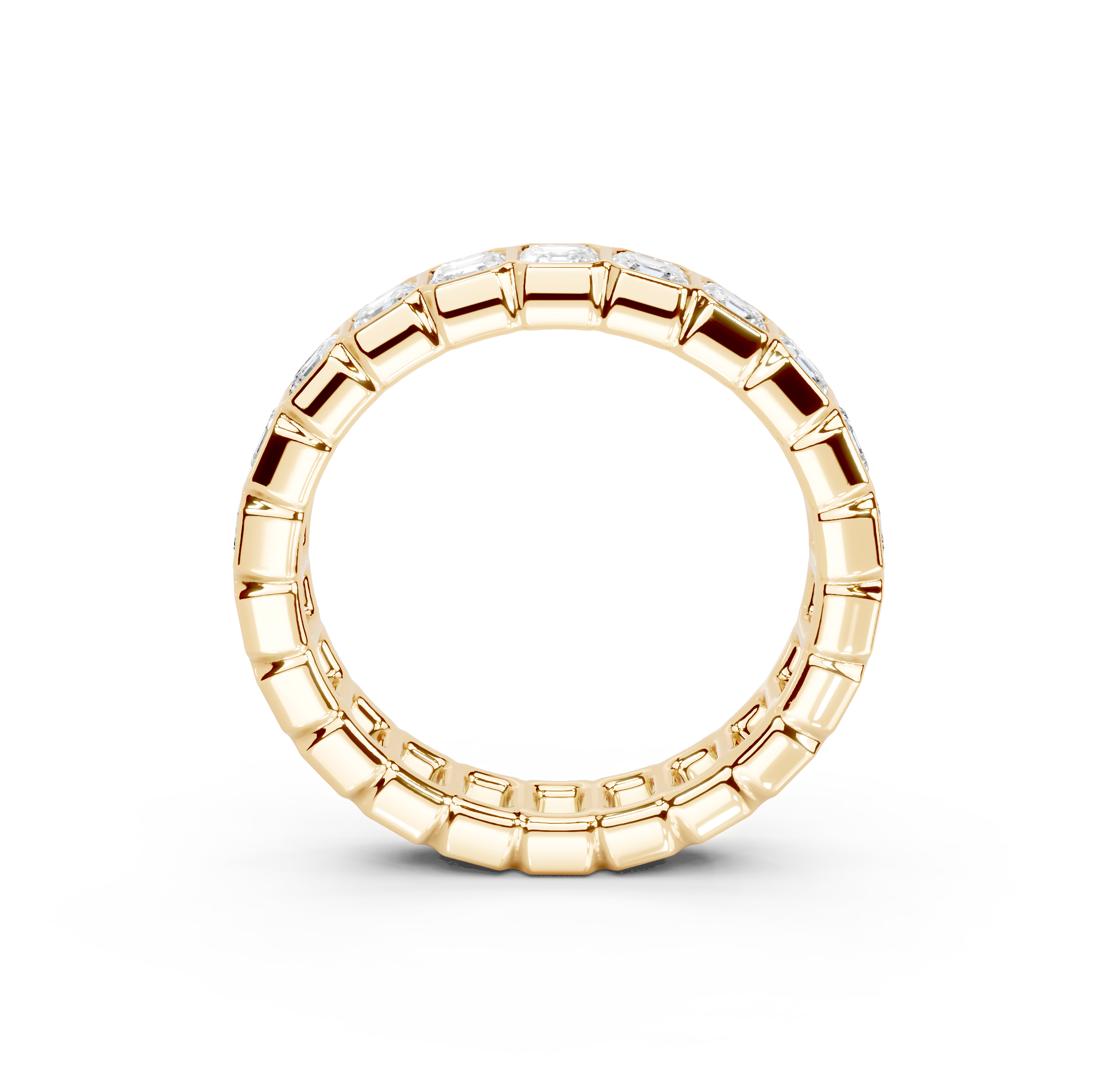 Asscher Cut Bezel Eternity Band