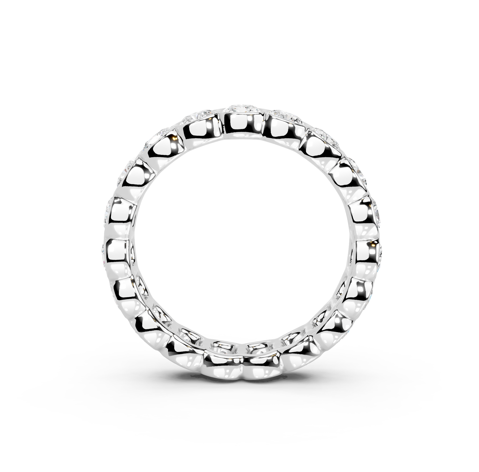 Cushion Cut Bezel Eternity Band