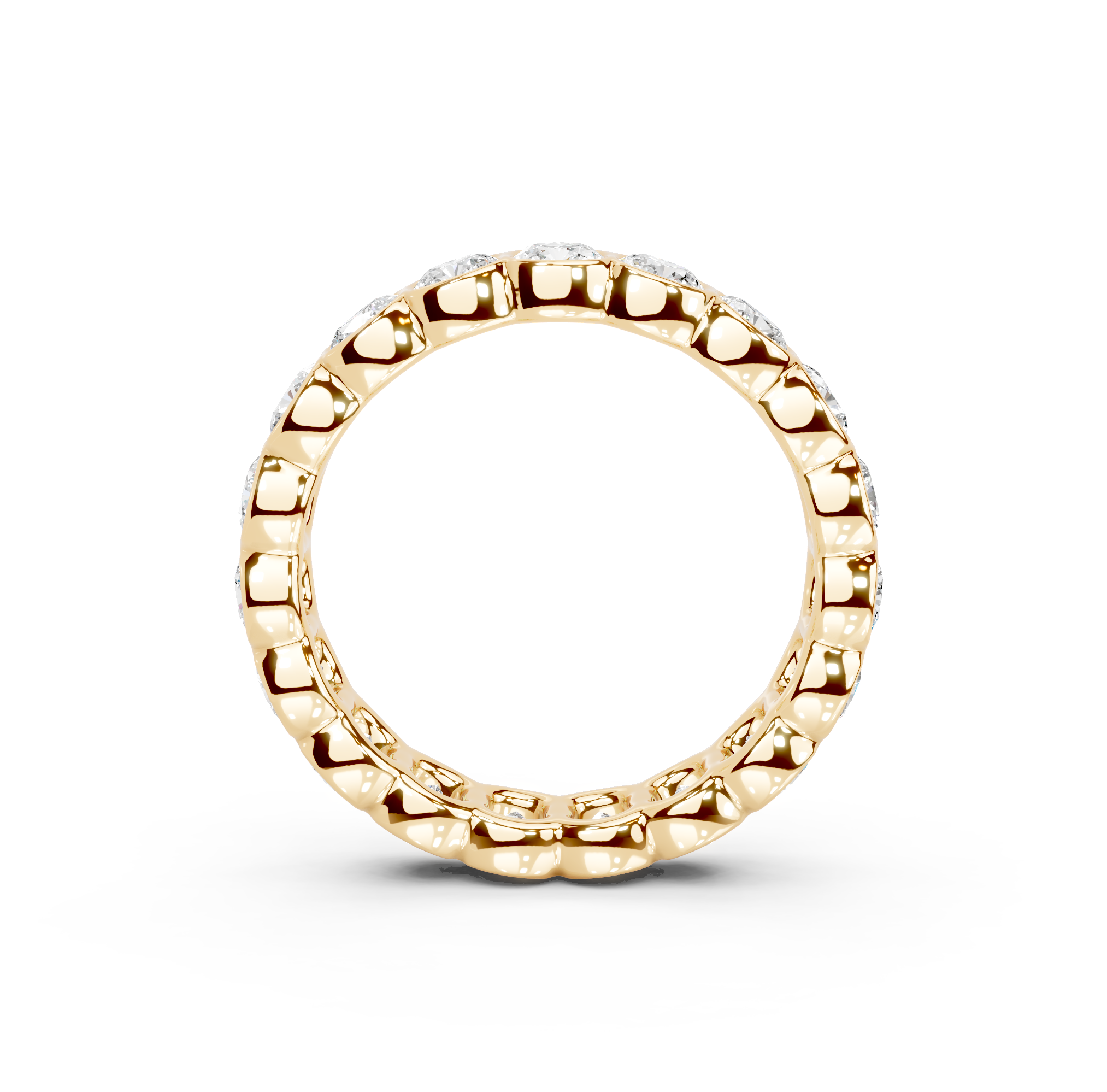 Cushion Cut Bezel Eternity Band