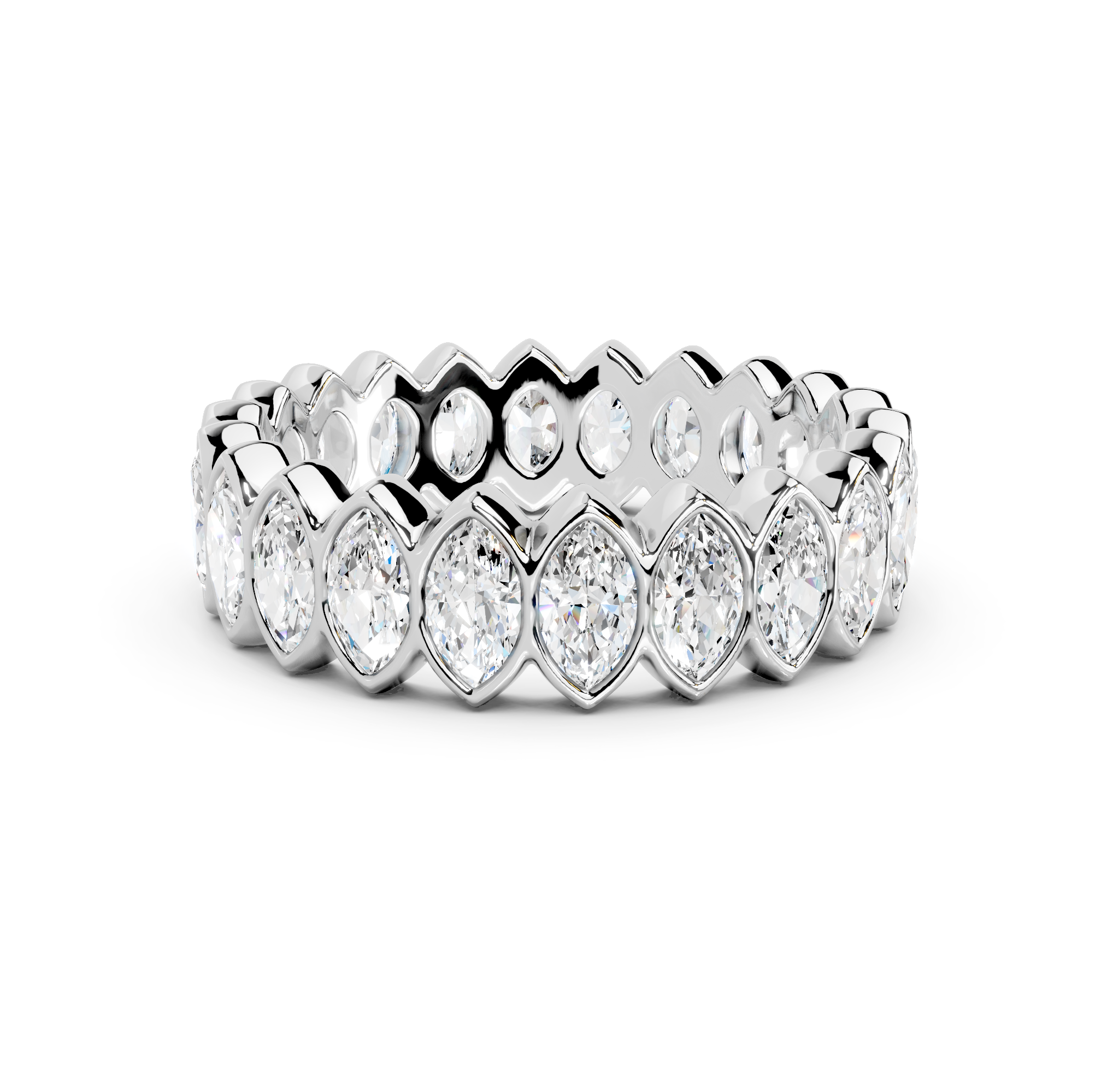 Marquise Cut Bezel Eternity Band