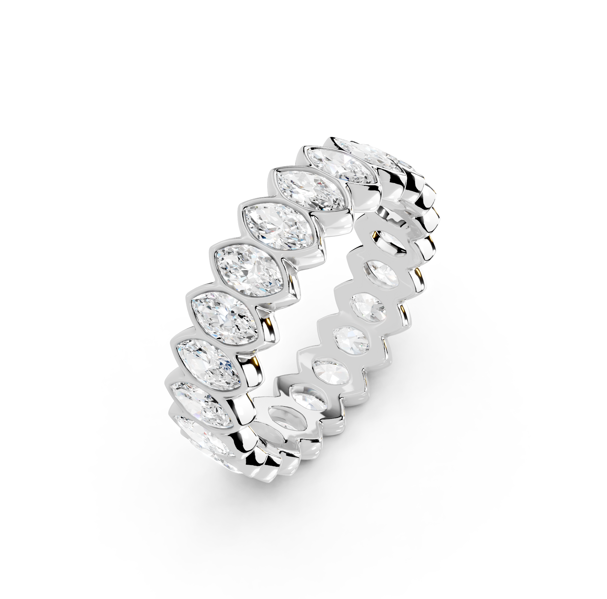 Marquise Cut Bezel Eternity Band