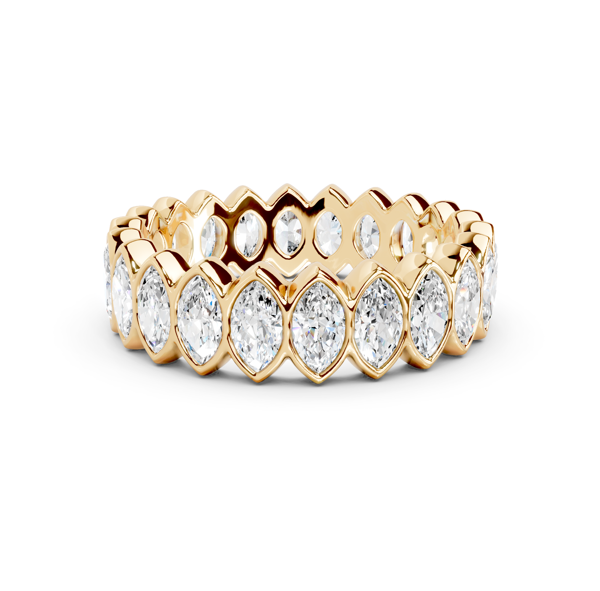Marquise Cut Bezel Eternity Band