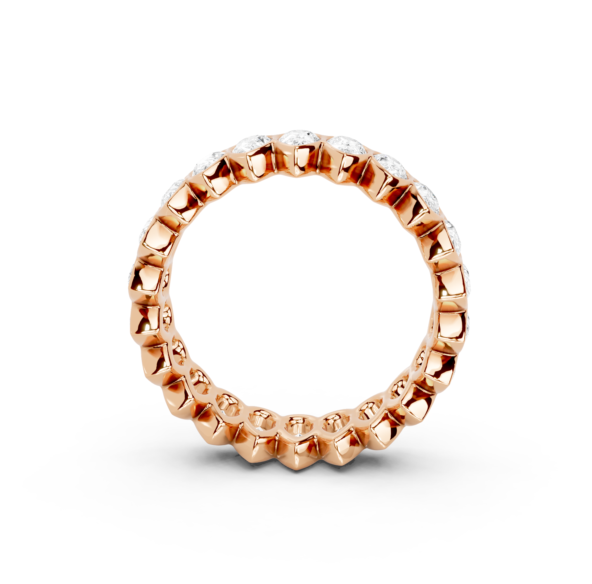 Pear Cut Bezel Eternity Band