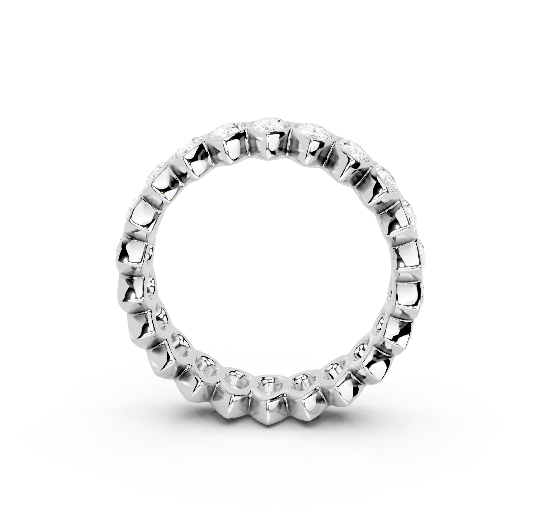 Pear Cut Bezel Eternity Band