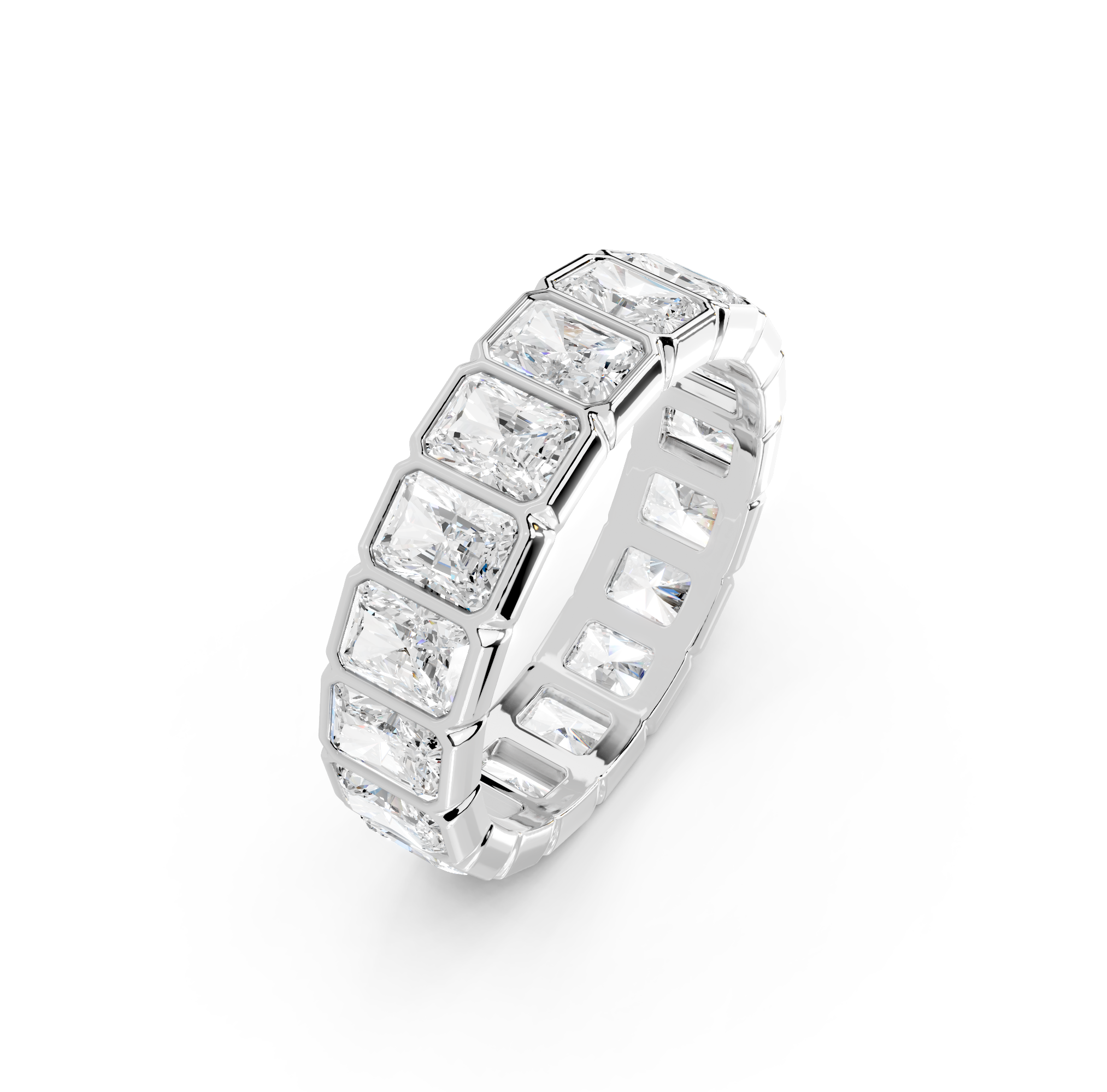 Radiant Cut Bezel Eternity Band