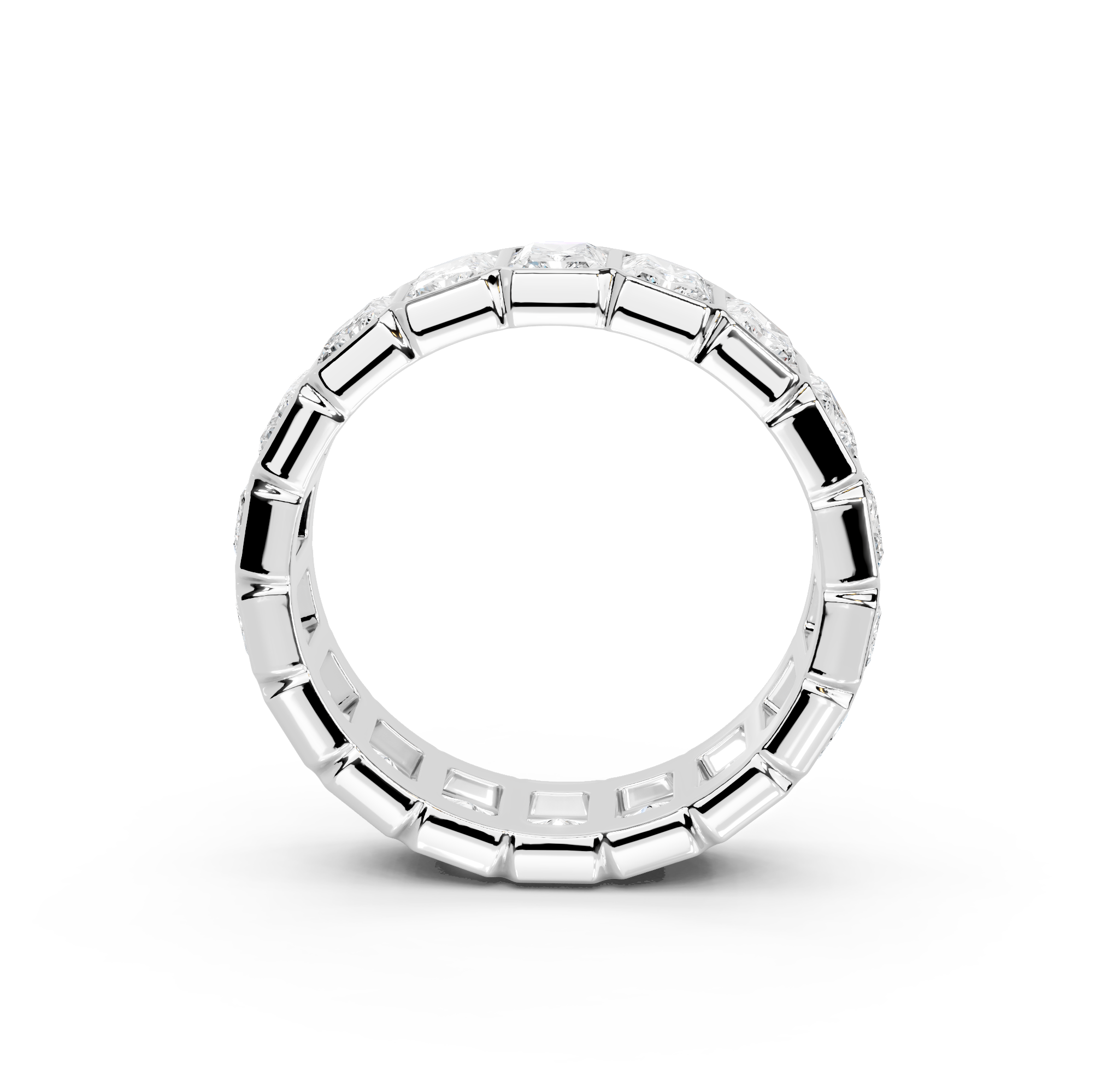 Radiant Cut Bezel Eternity Band