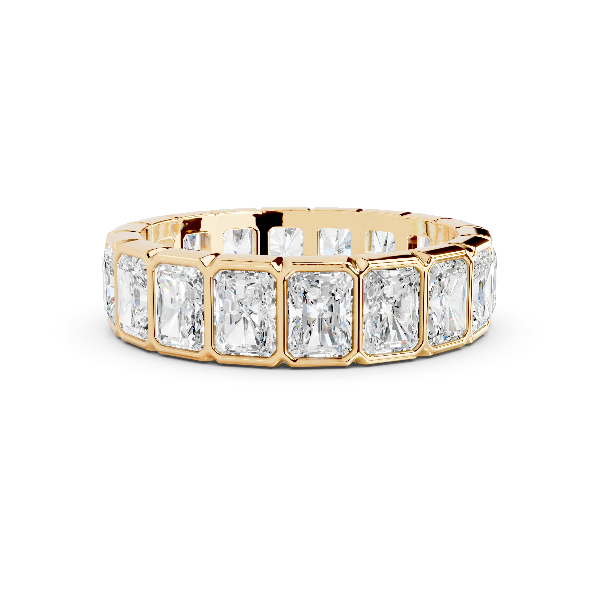 Radiant Cut Bezel Eternity Band