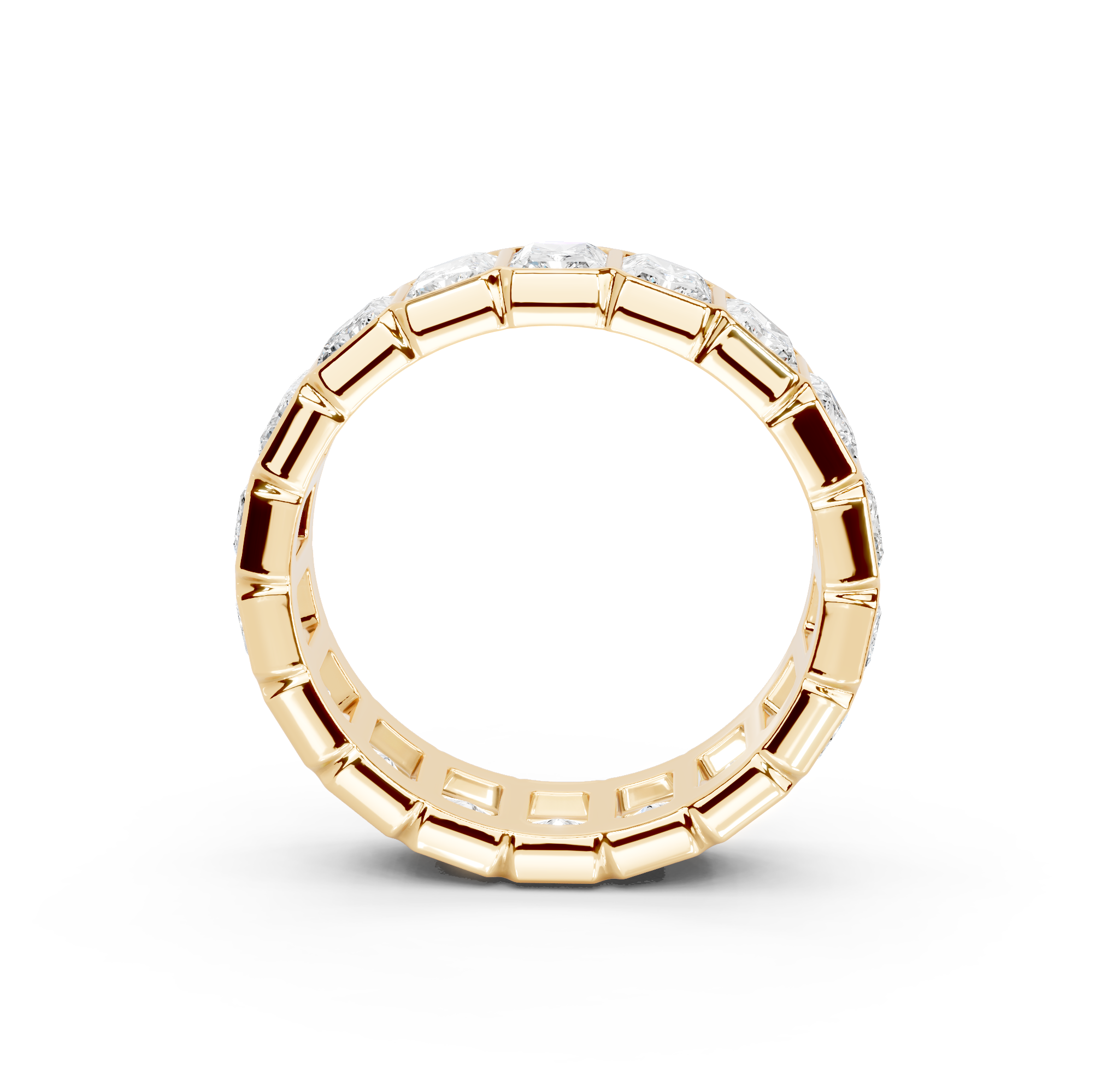 Radiant Cut Bezel Eternity Band