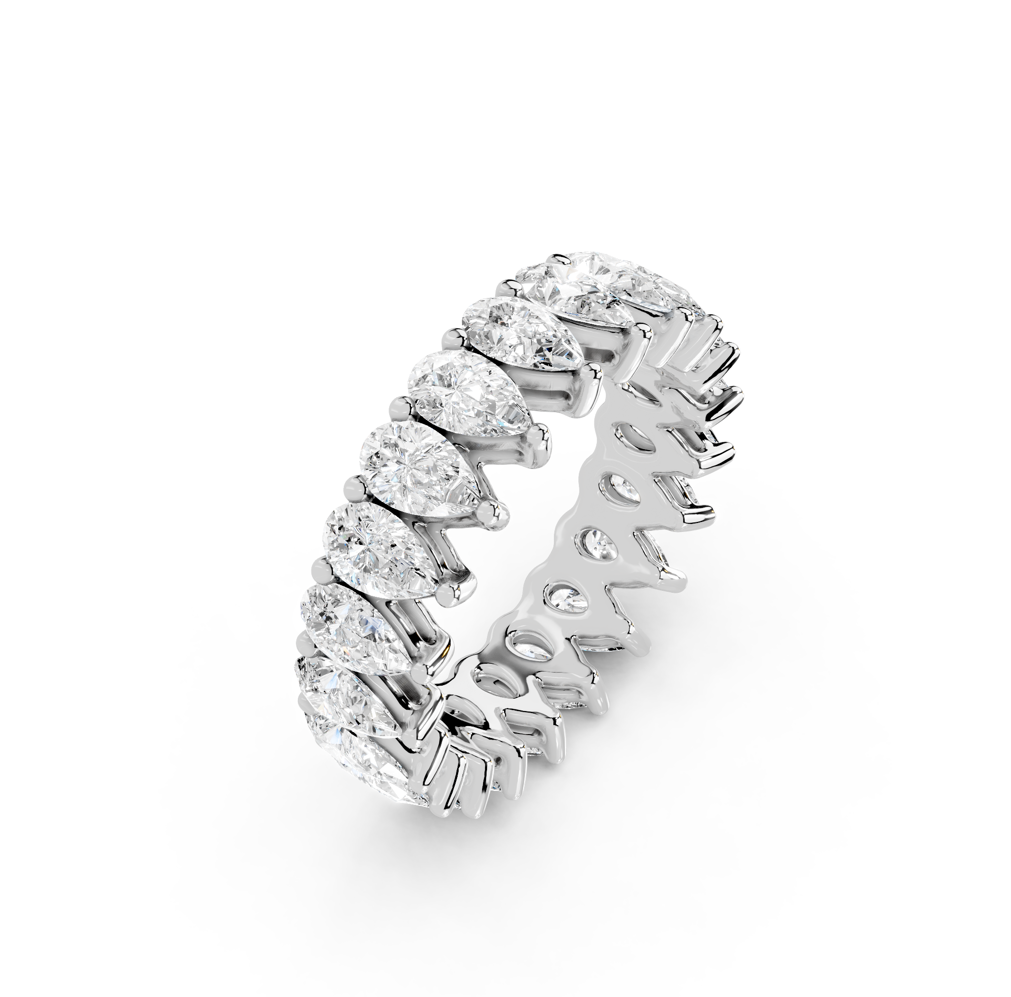 Pear Cut Eternity Band