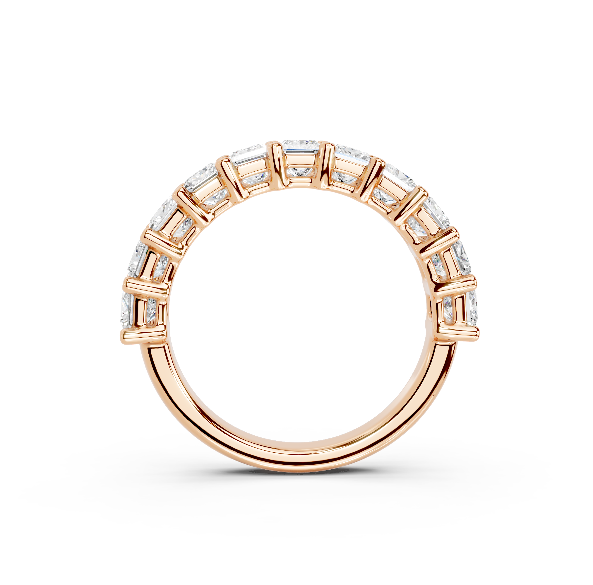 Princess Cut Half Eternity Band