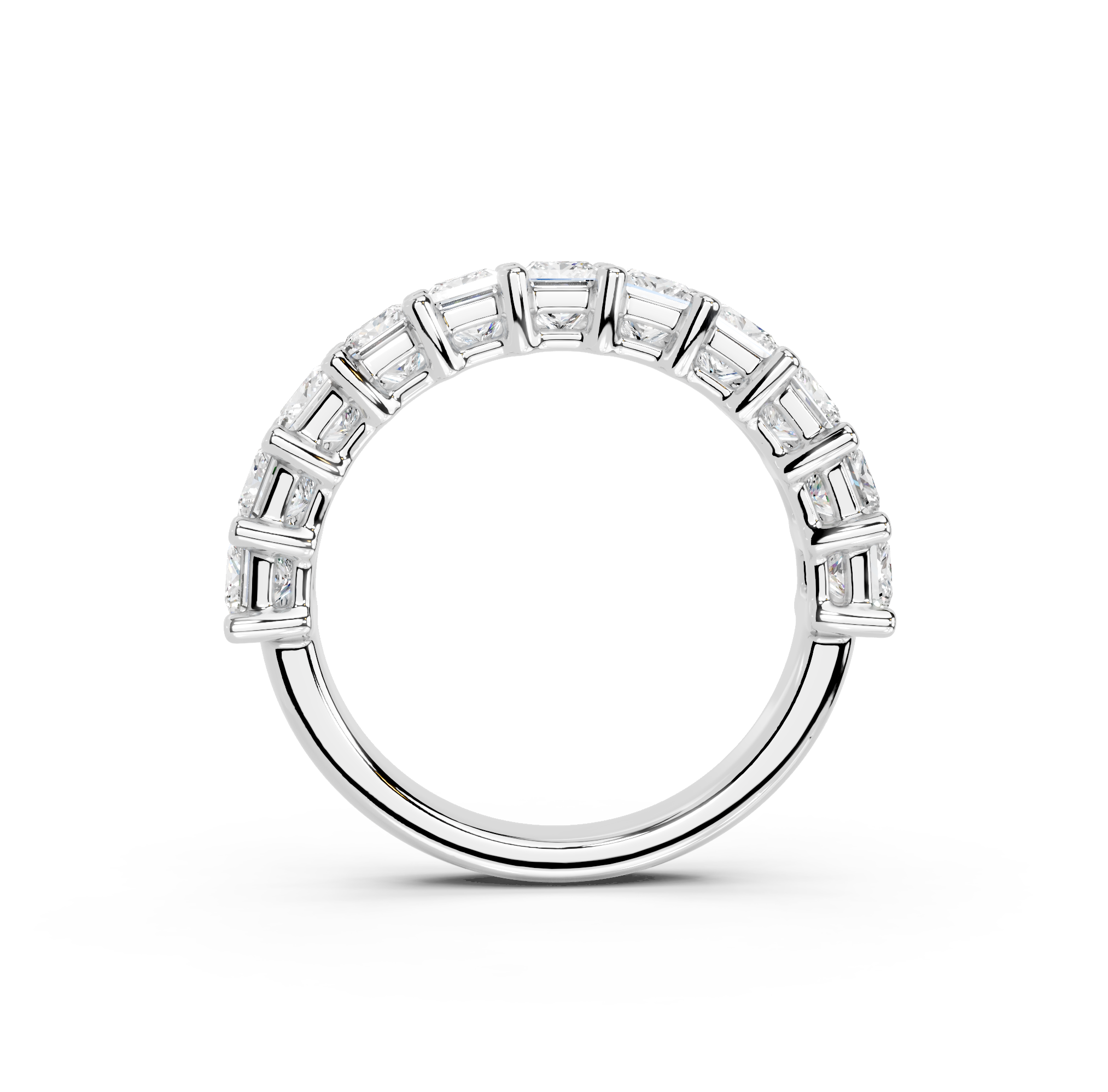 Princess Cut Half Eternity Band