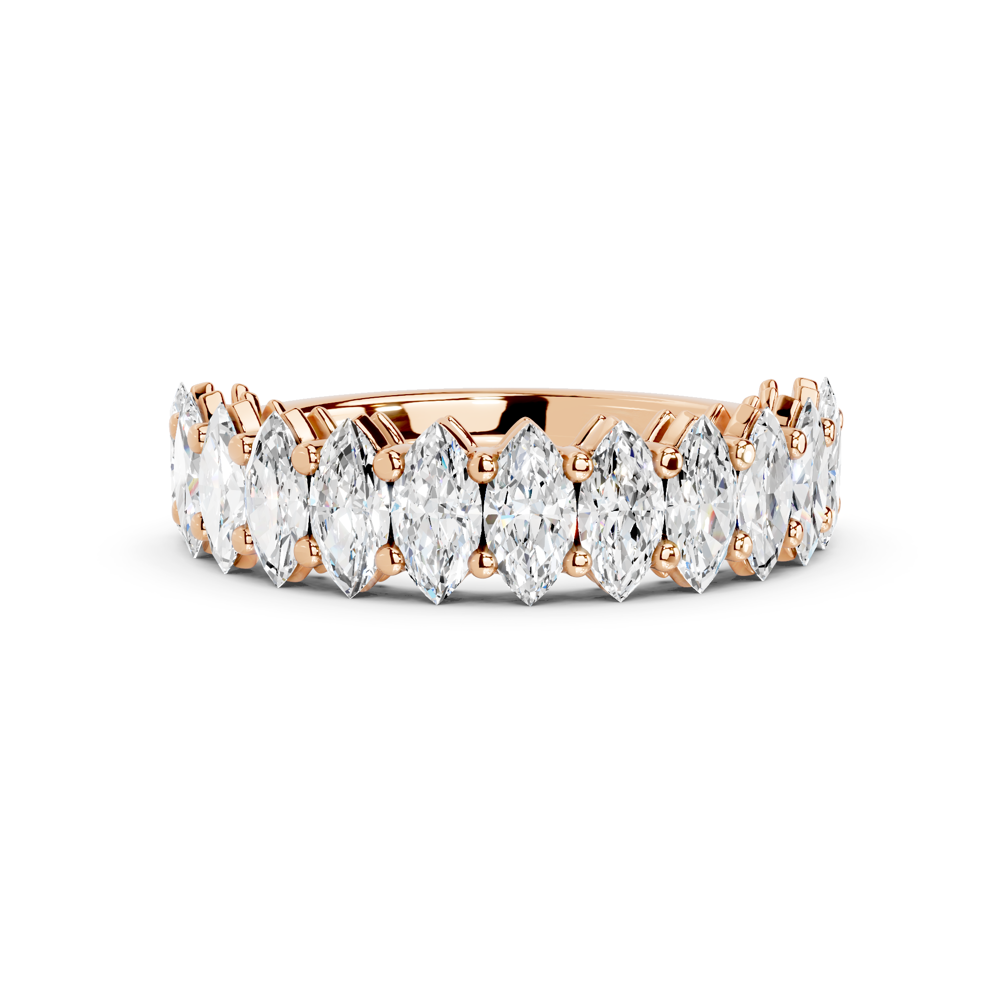 Marquise Cut Half Eternity Band