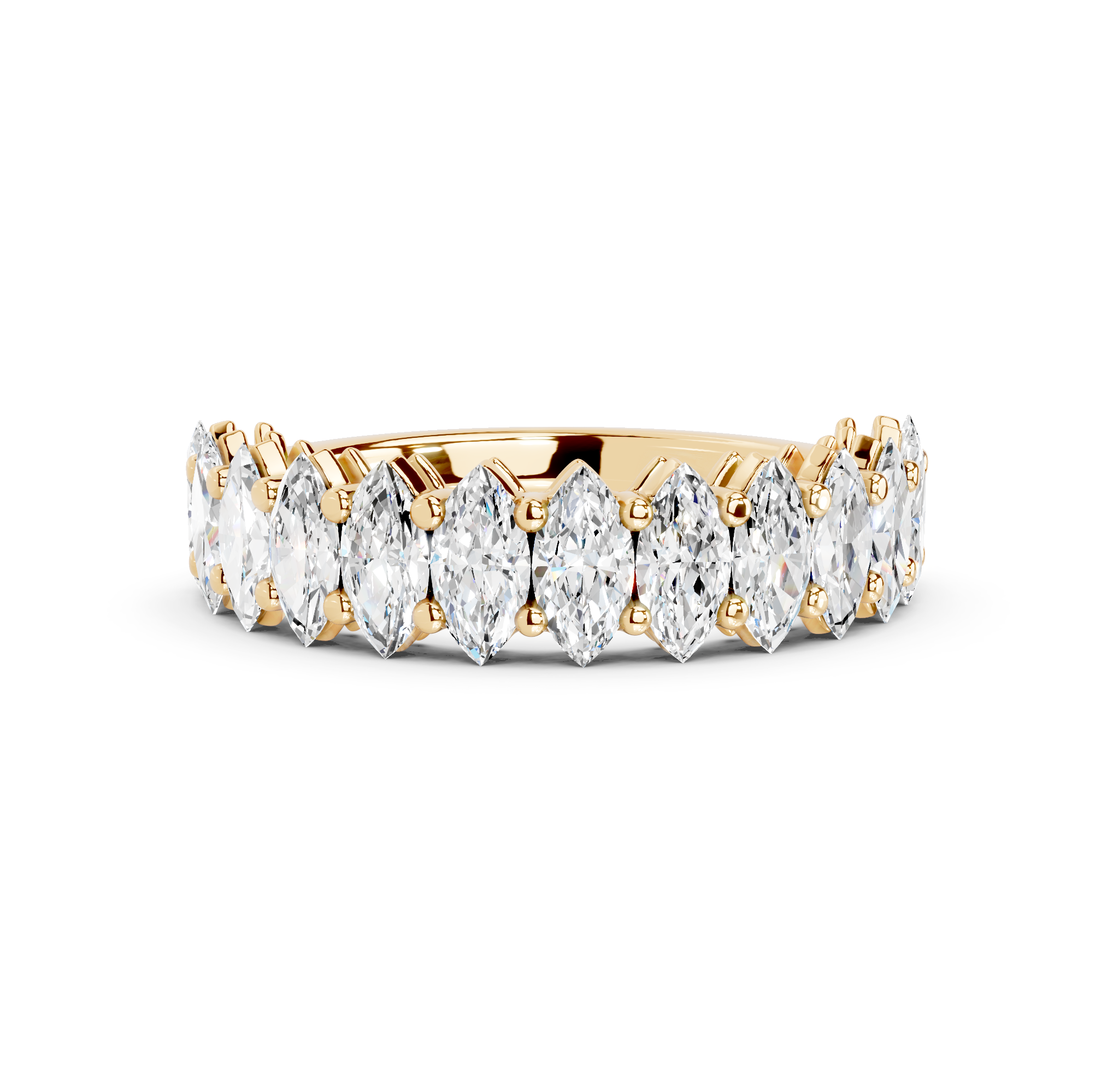 Marquise Cut Half Eternity Band