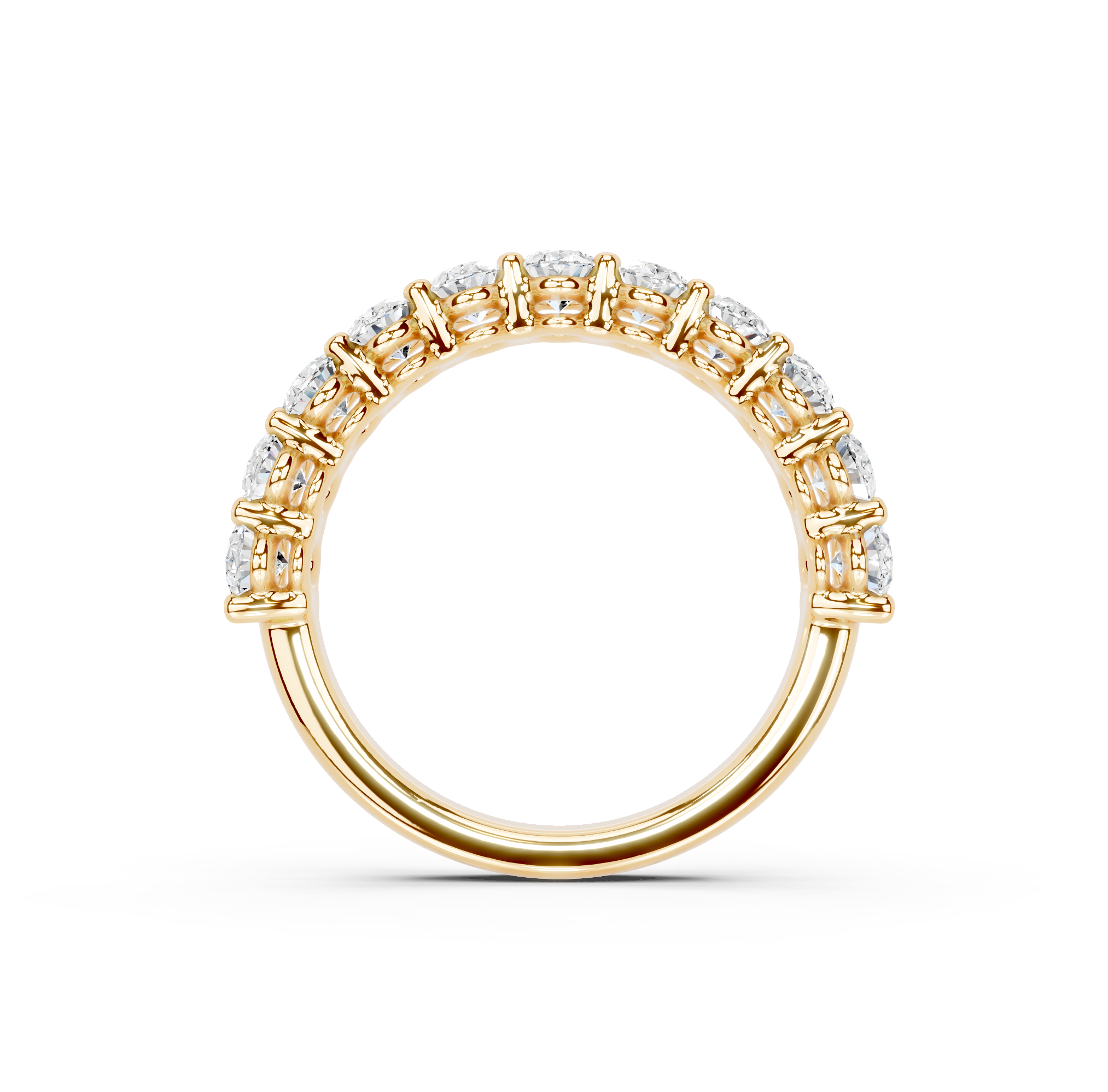 Oval Cut Half Eternity Band