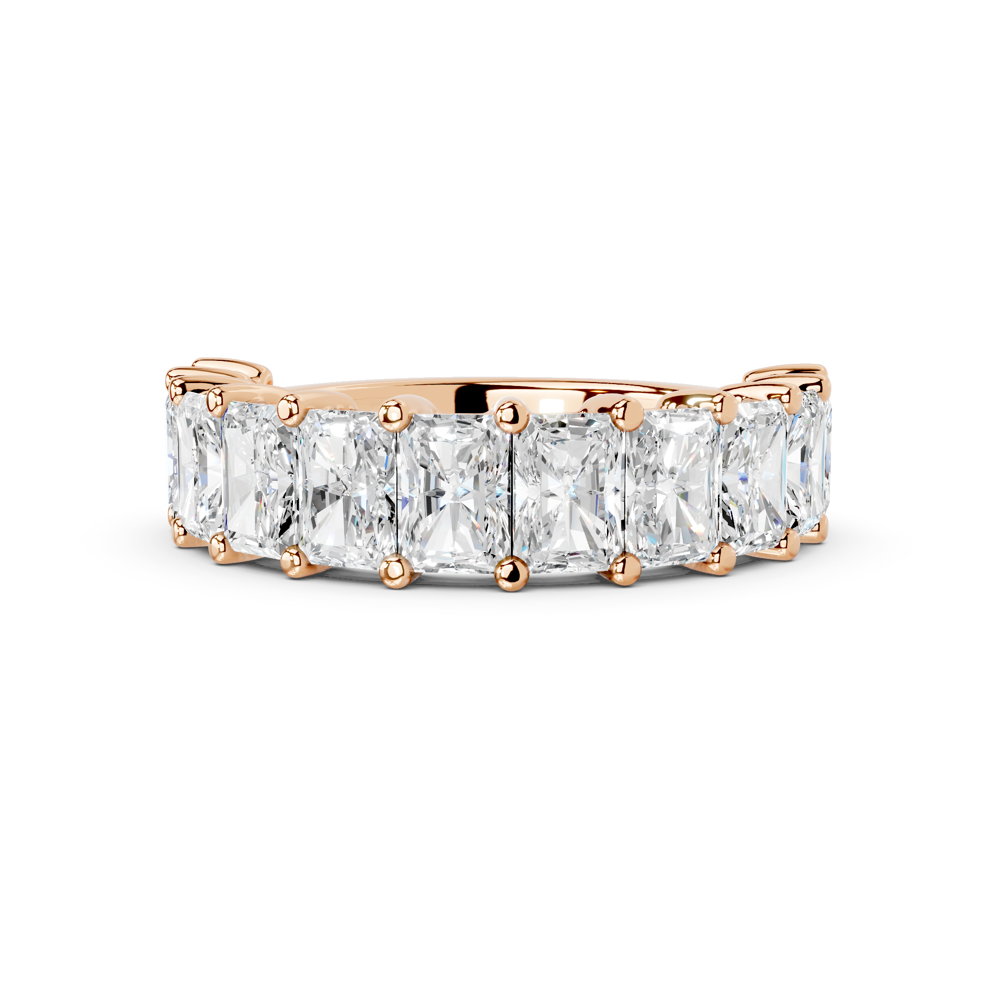 Radiant Cut Half Eternity Band