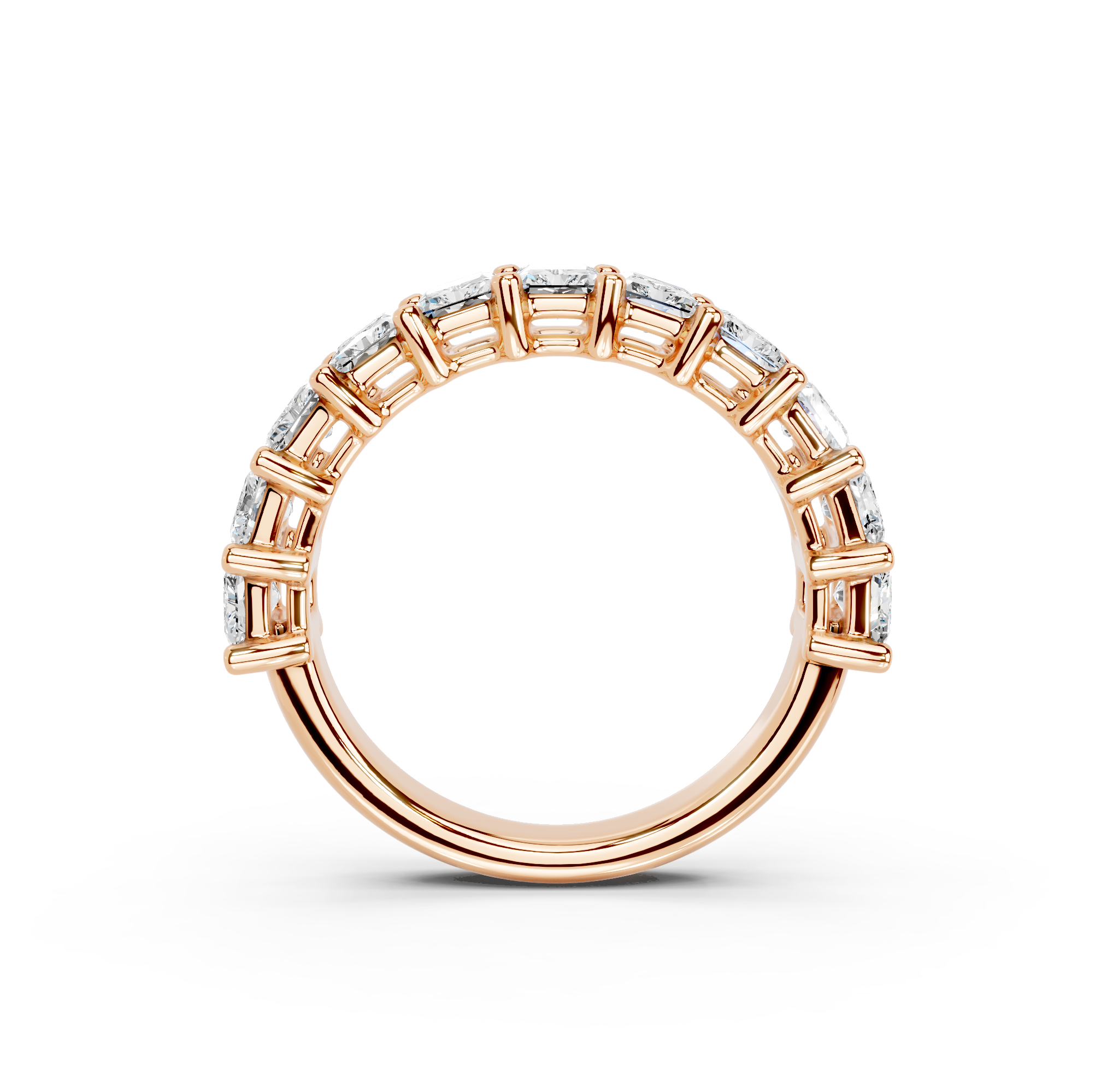 Radiant Cut Half Eternity Band