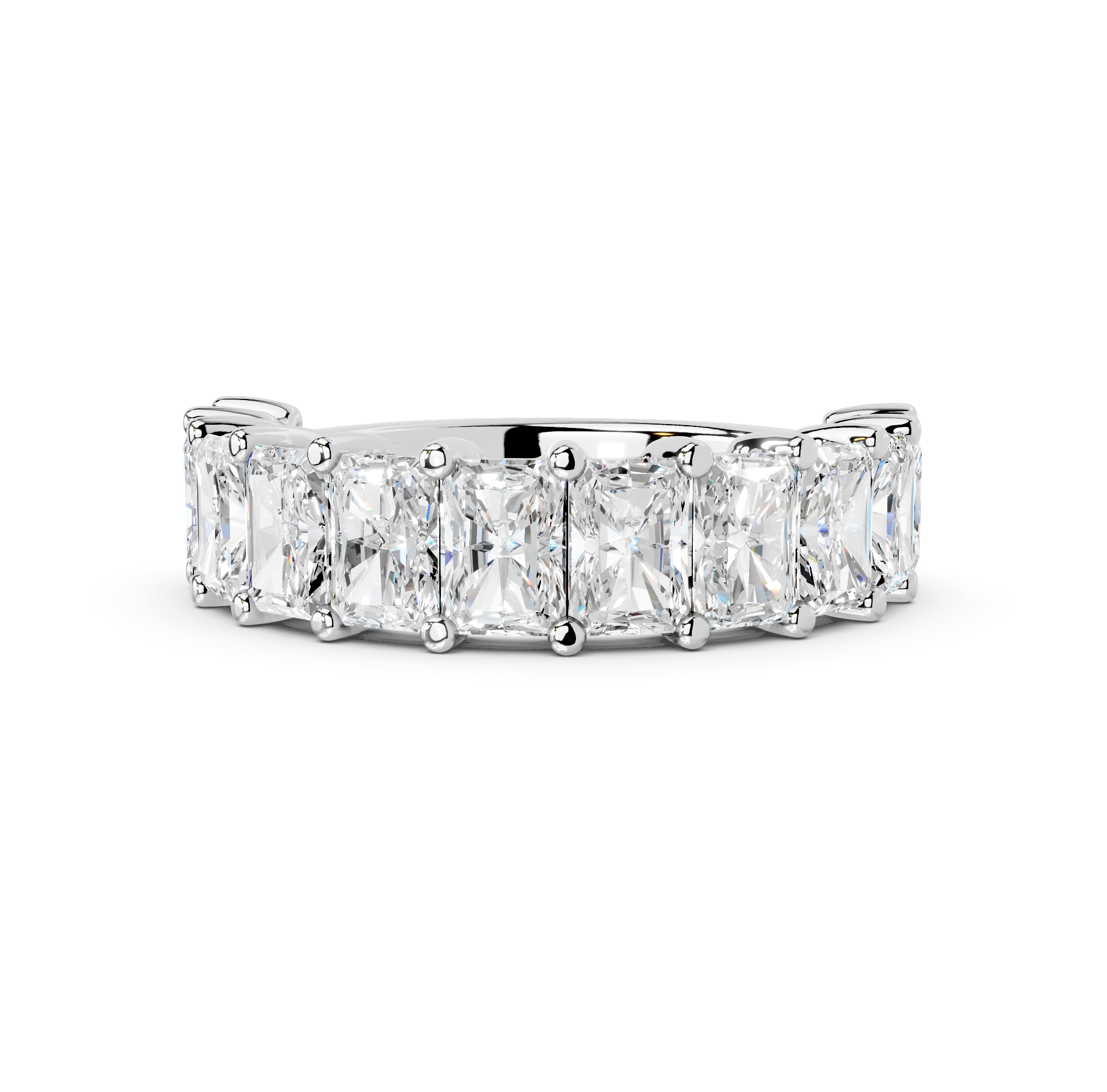 Radiant Cut Half Eternity Band